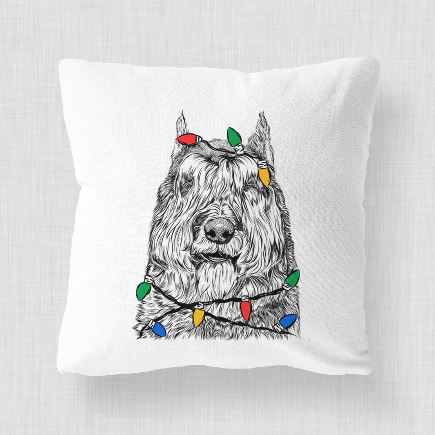 Sabre the Bouvier Des Flandres - Throw Pillow Cover