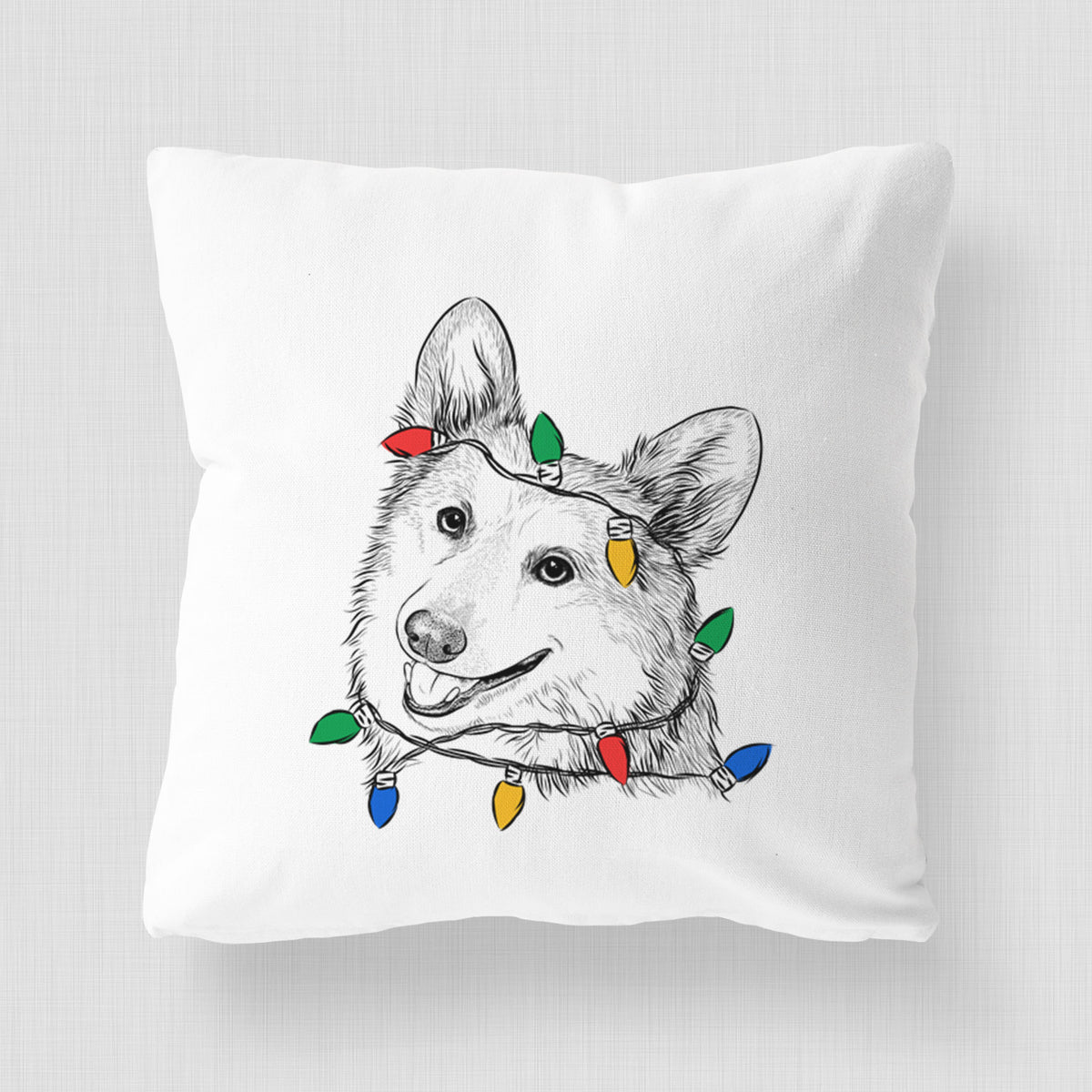 Scout the Pembroke Welsh Corgi - Throw Pillow Cover