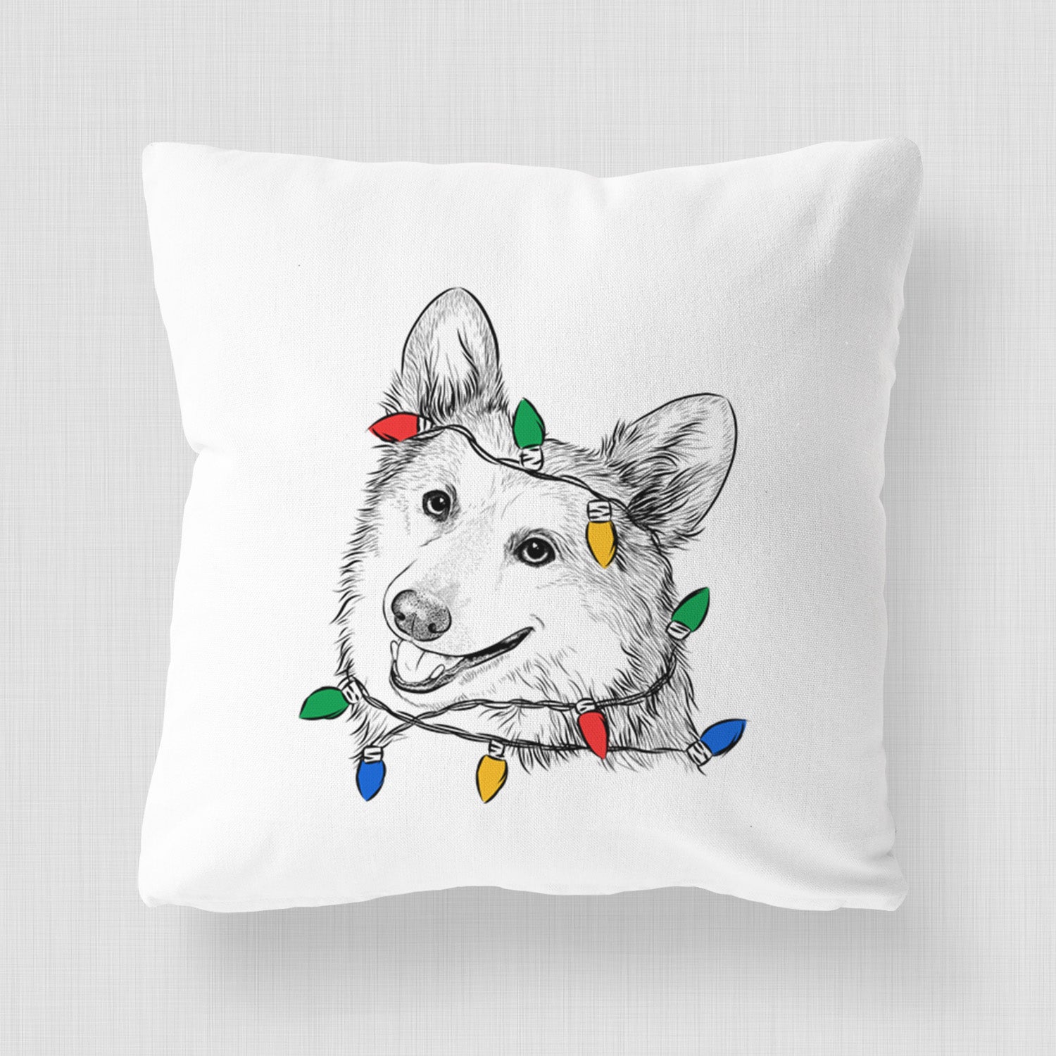 Scout the Pembroke Welsh Corgi - Throw Pillow Cover