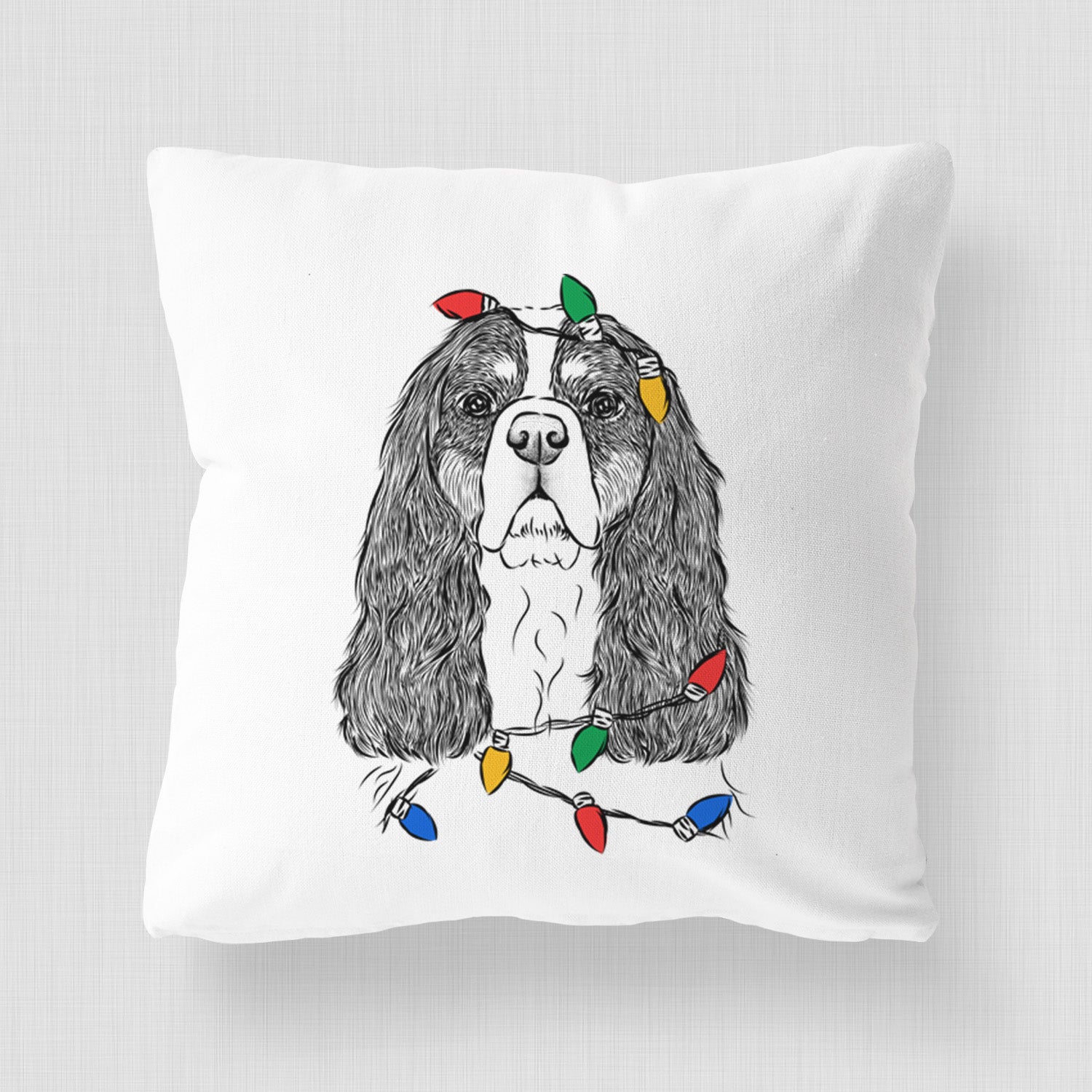 Sebastian the Cavalier King Charles Spaniel - Throw Pillow Cover