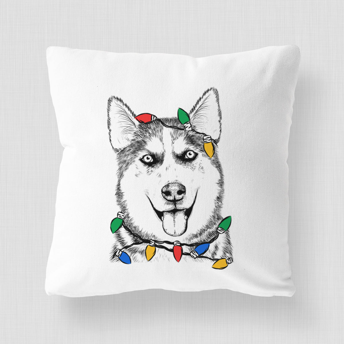 Sesi the Siberian Husky - Throw Pillow Cover