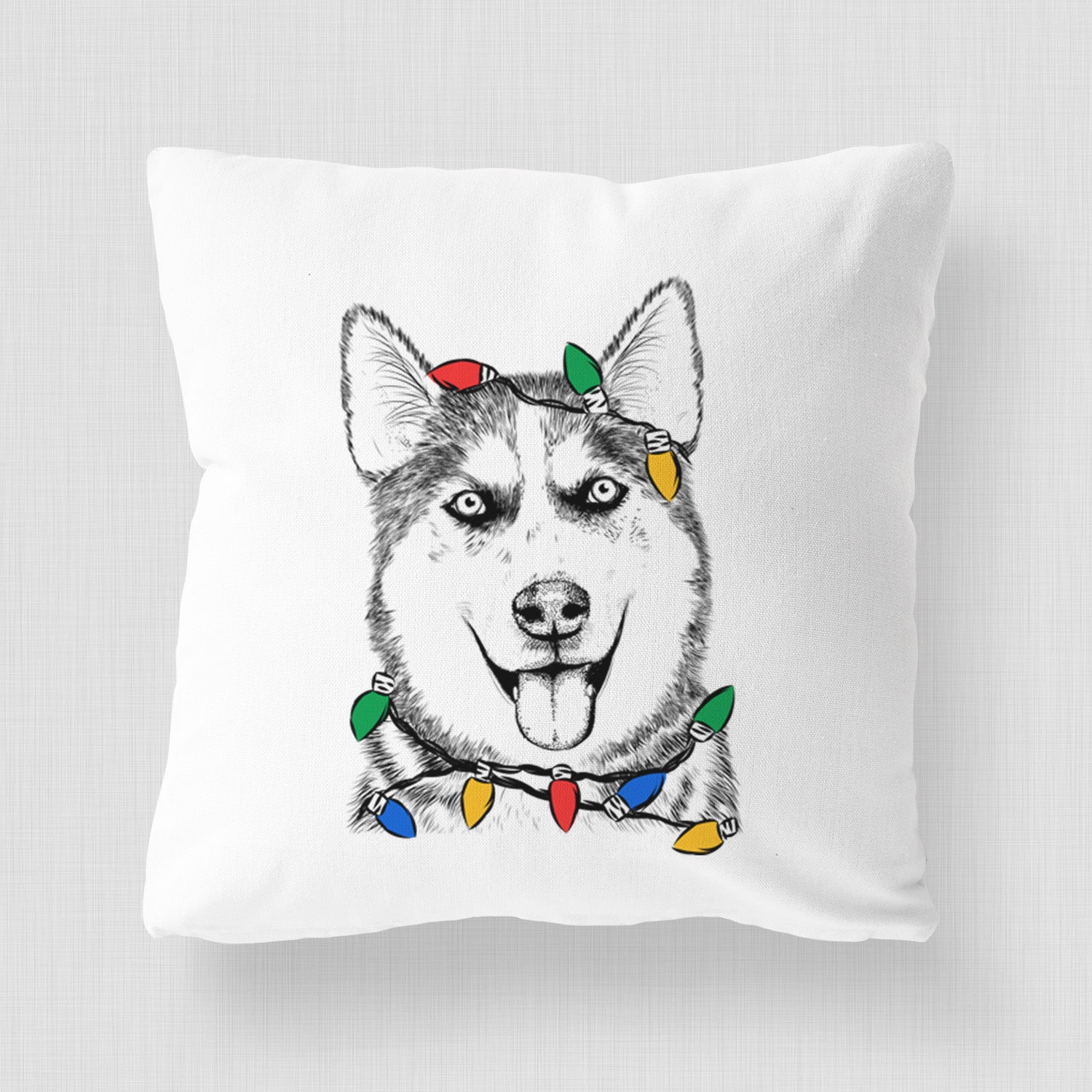 Sesi the Siberian Husky - Throw Pillow Cover