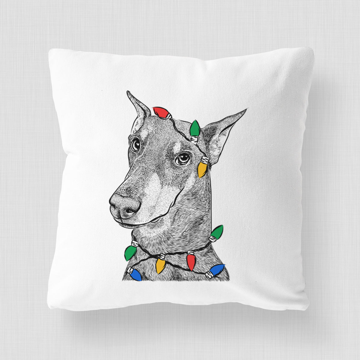 Shelby the Doberman Pinscher - Throw Pillow Cover