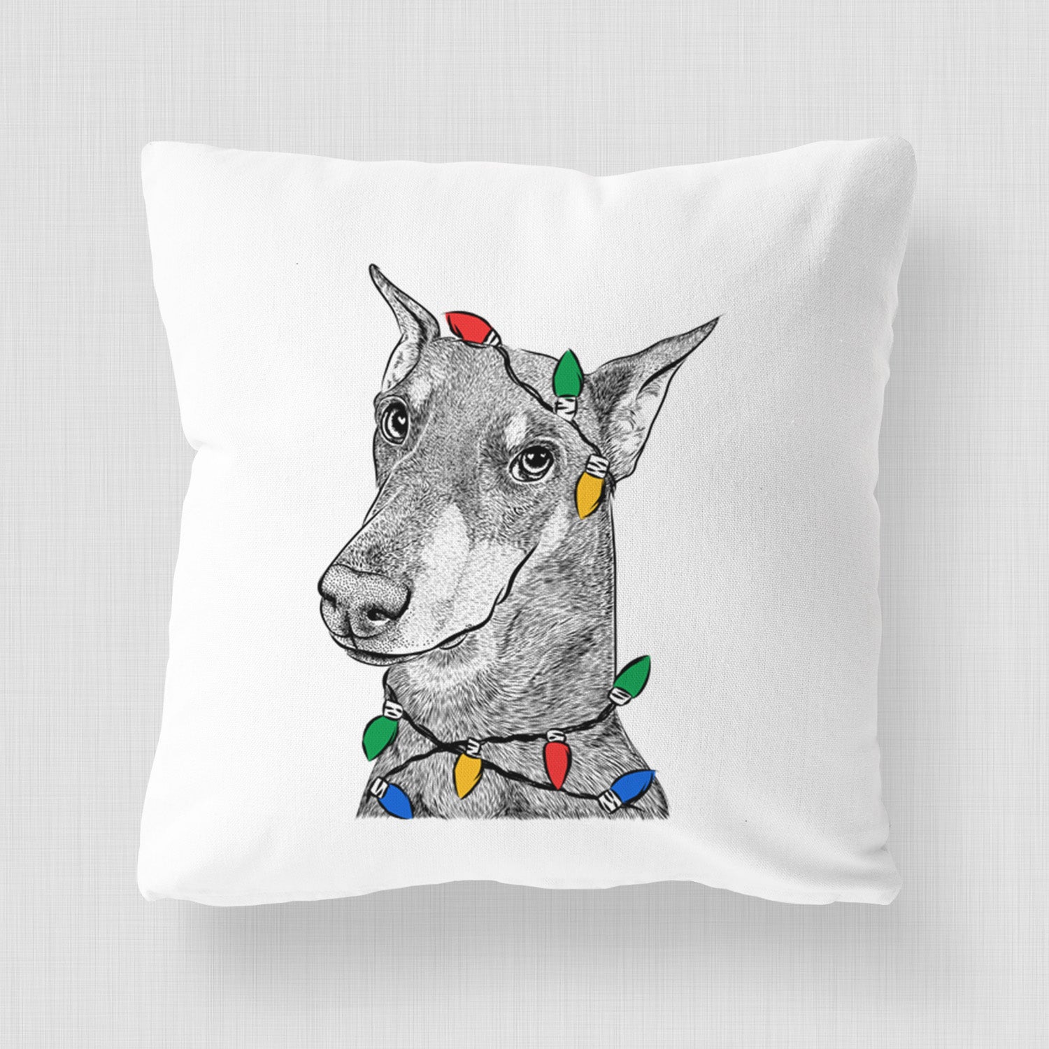 Shelby the Doberman Pinscher - Throw Pillow Cover
