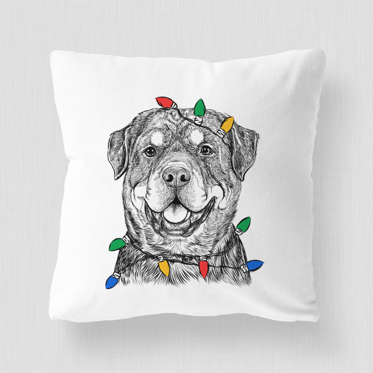 Sig the Rottweiler - Throw Pillow Cover