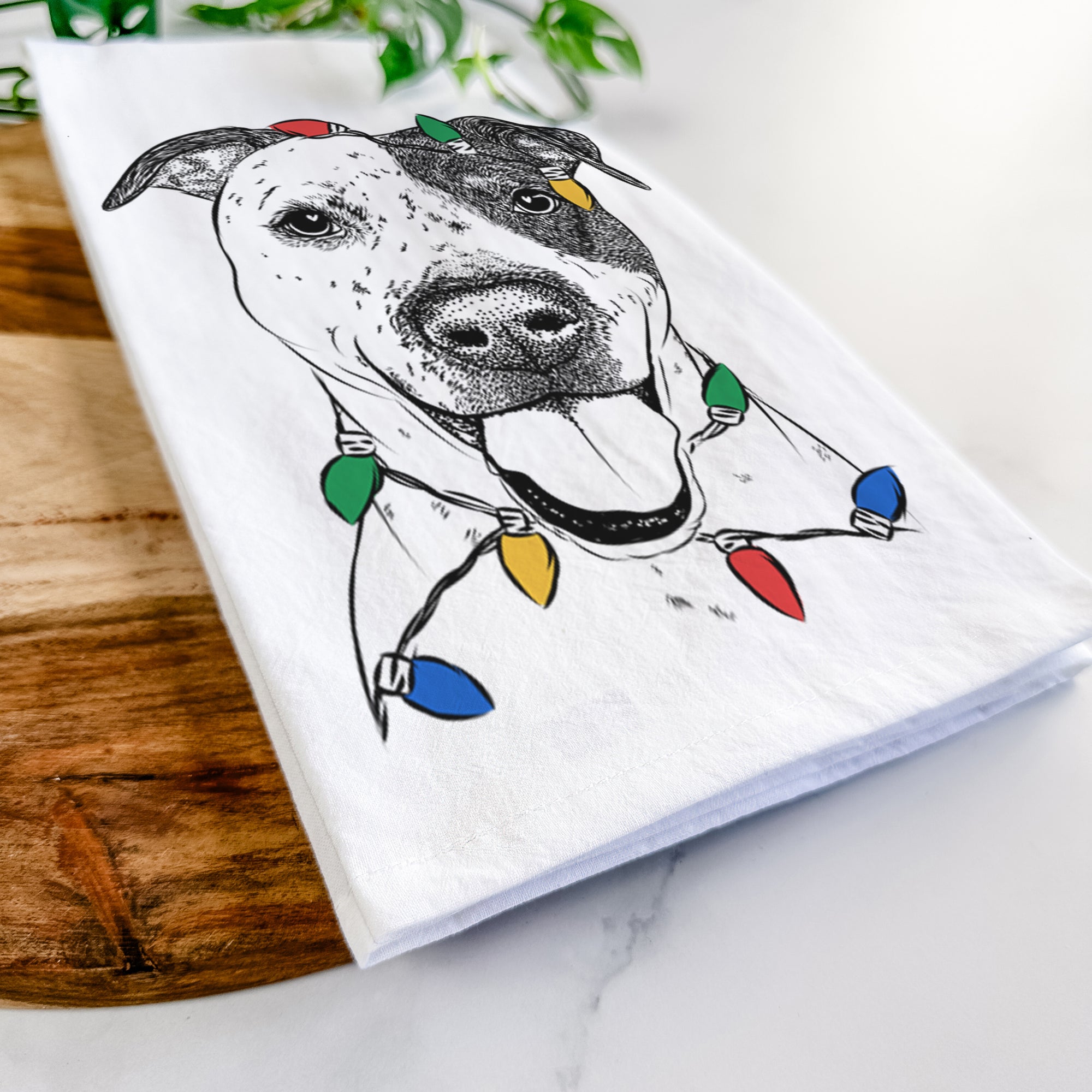 Simon the Mixed Breed Tea Towel