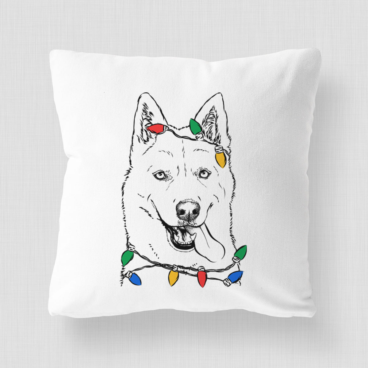 Sinatra the Siberian Husky - Throw Pillow Cover
