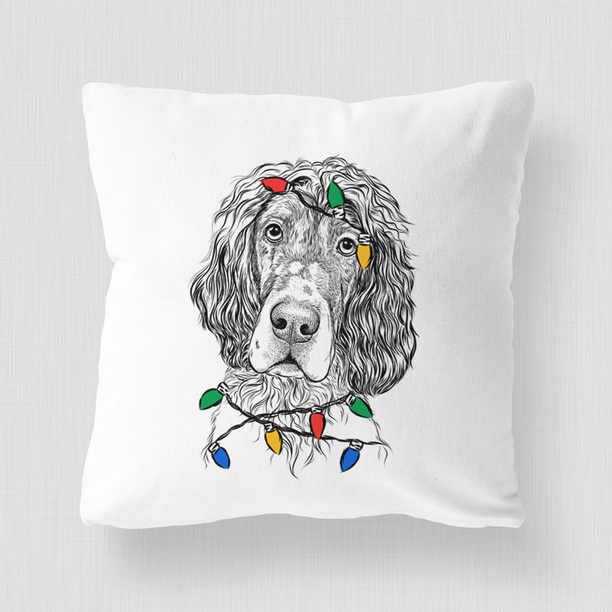 Sir Rexford the Blue Belton English Setter - Throw Pillow Cover