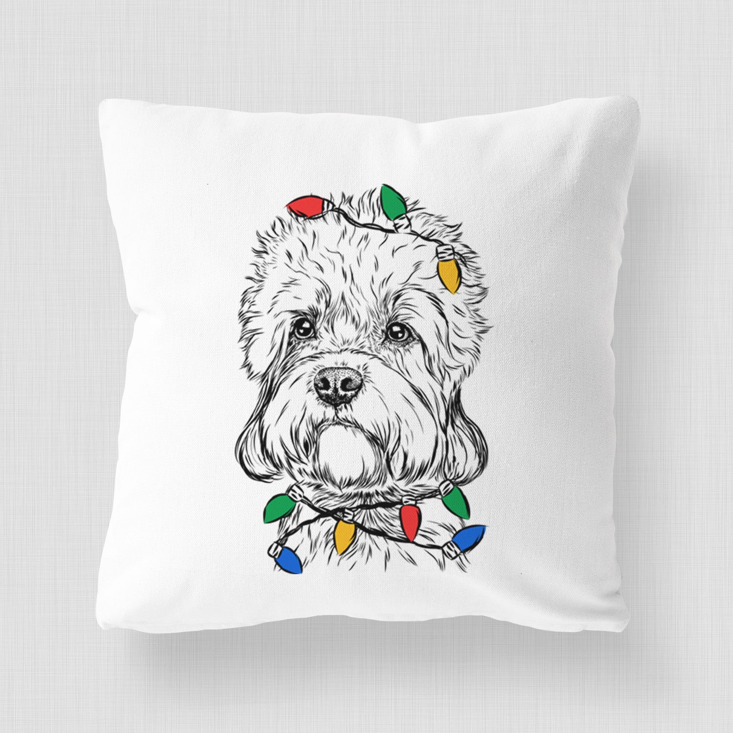Sir Walter the Dandie Dinmont Terrier - Throw Pillow Cover