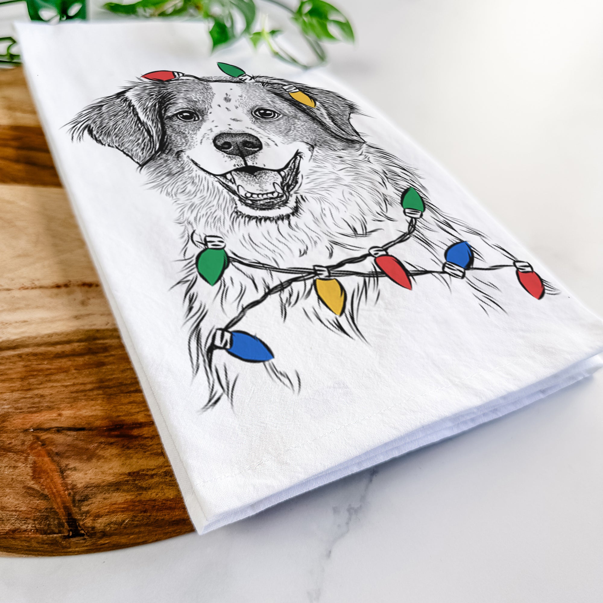 Sophie the Brittany Beagle Mix Tea Towel