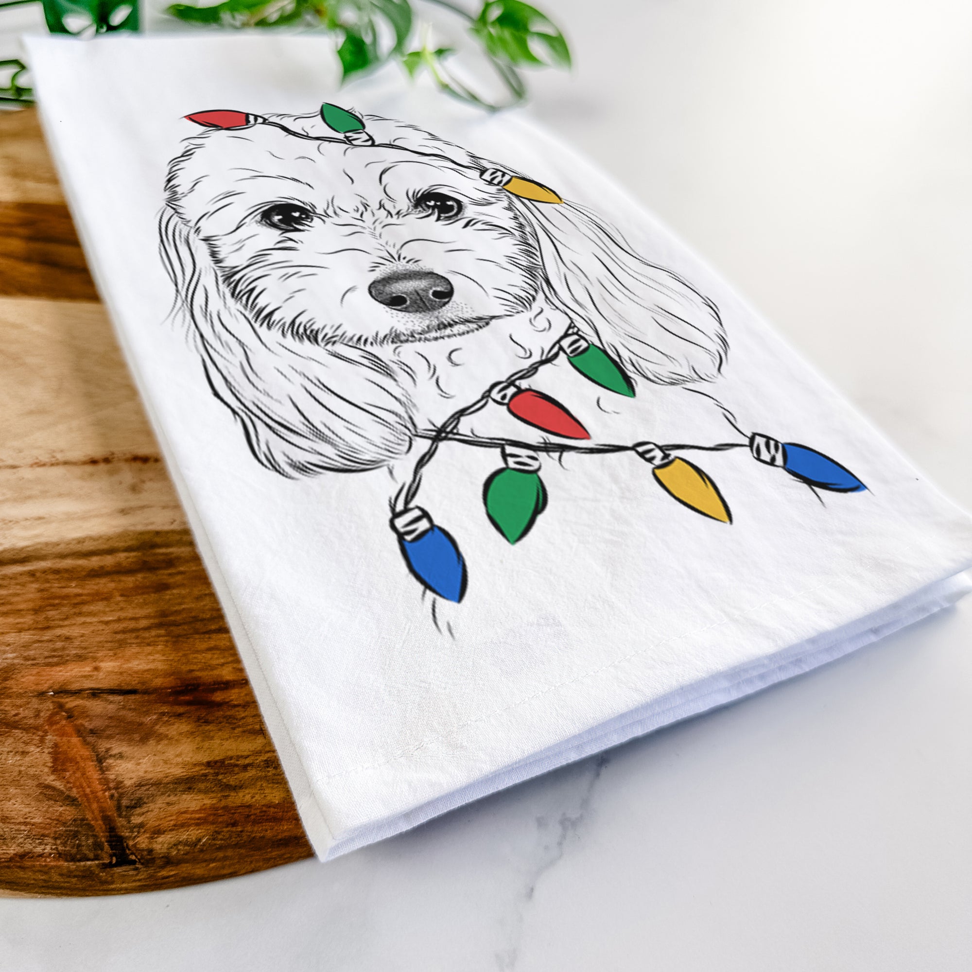 Sophie the Coton de Tulear Tea Towel