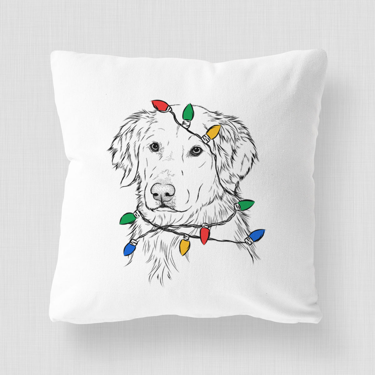 Spencer the Golden Retriever - Throw Pillow Cover