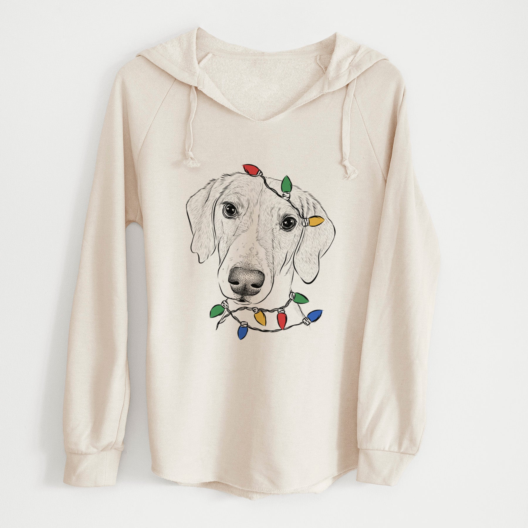 Christmas Lights Stanley the Foxhound - Cali Wave Hooded Sweatshirt