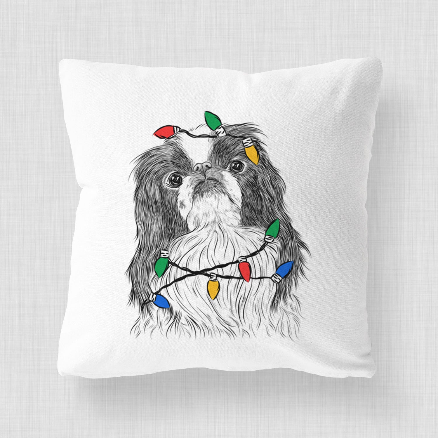 Suki the Japanese Chin - Throw Pillow Cover
