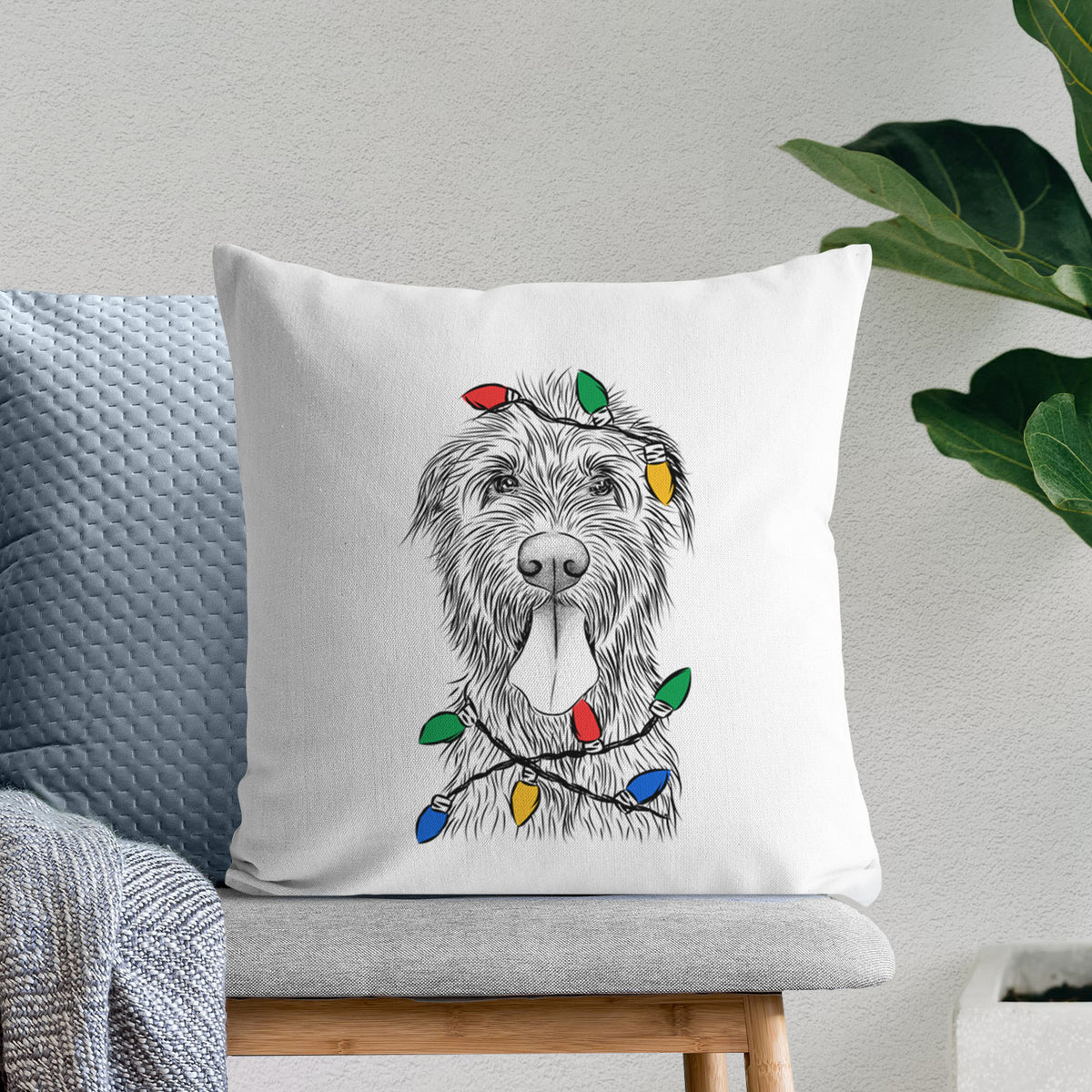 Sullivan the Irish Wolfhound - Throw Pillow Cover
