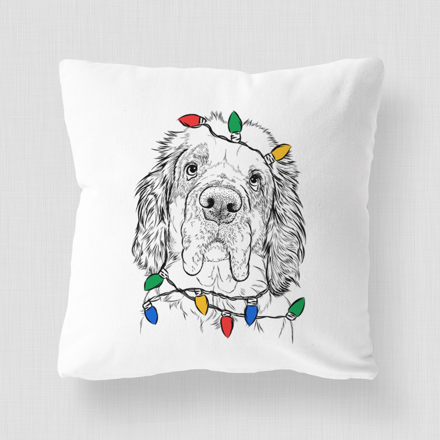 Sully the Clumber Spaniel - Throw Pillow Cover