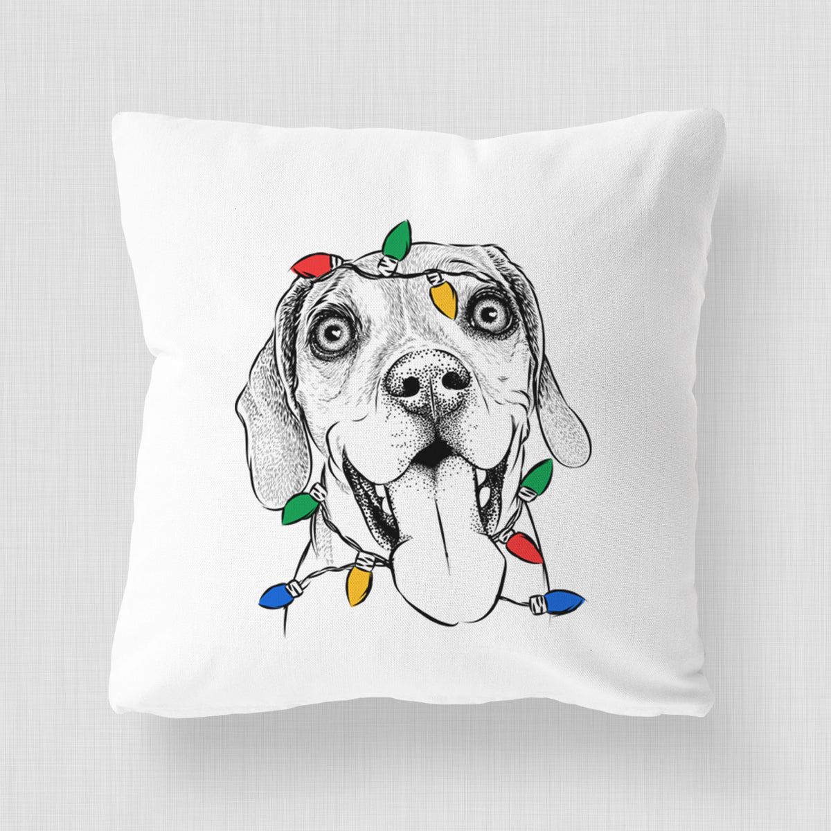 Sunny the Beagle - Throw Pillow Cover