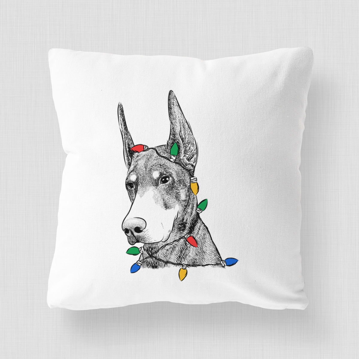 Sunny the Doberman Pinscher - Throw Pillow Cover