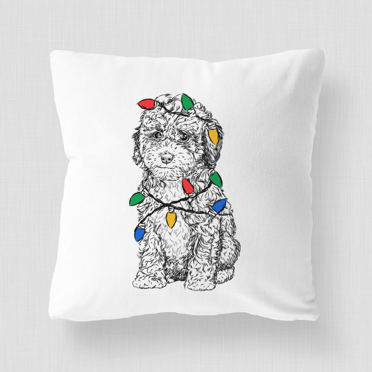 Sweet Tea the Mini Doodle - Throw Pillow Cover