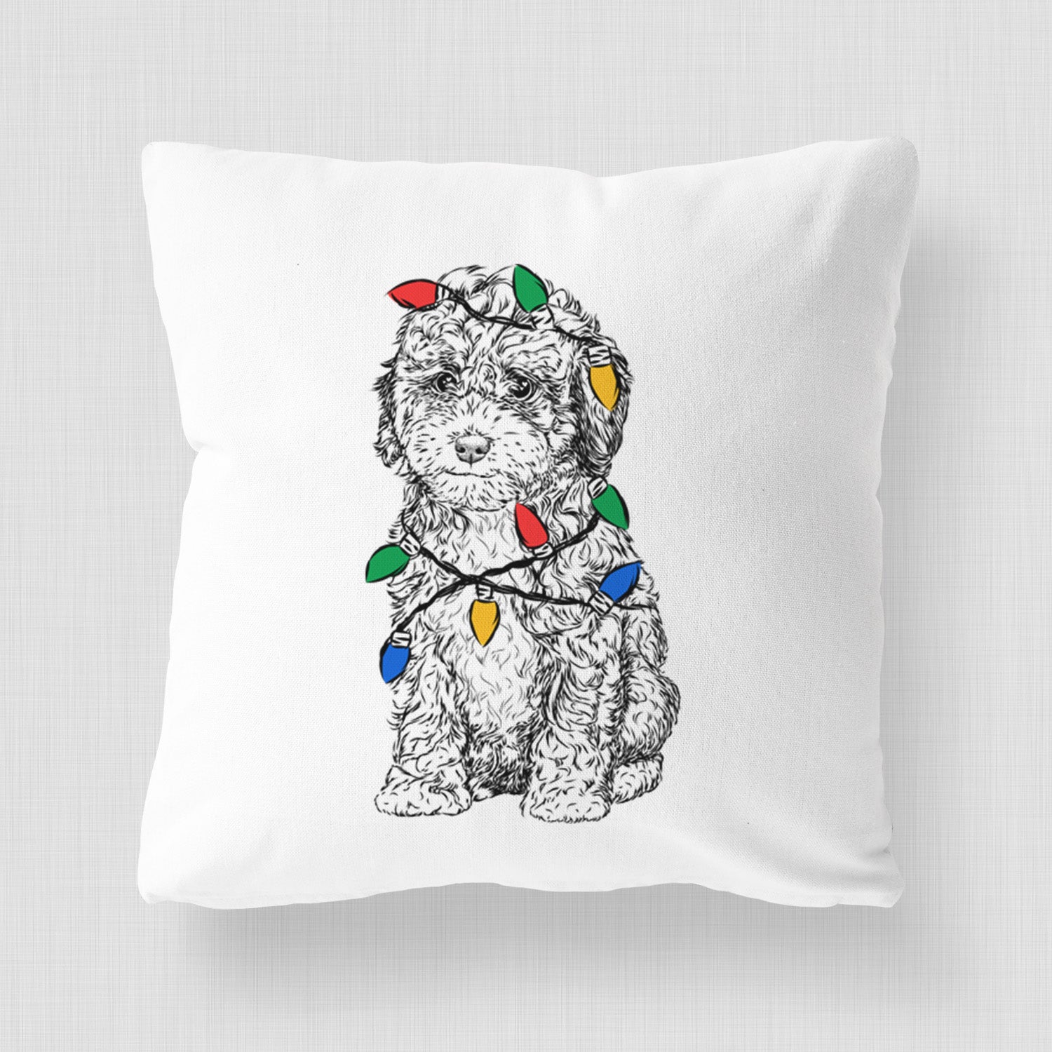 Sweet Tea the Mini Doodle - Throw Pillow Cover