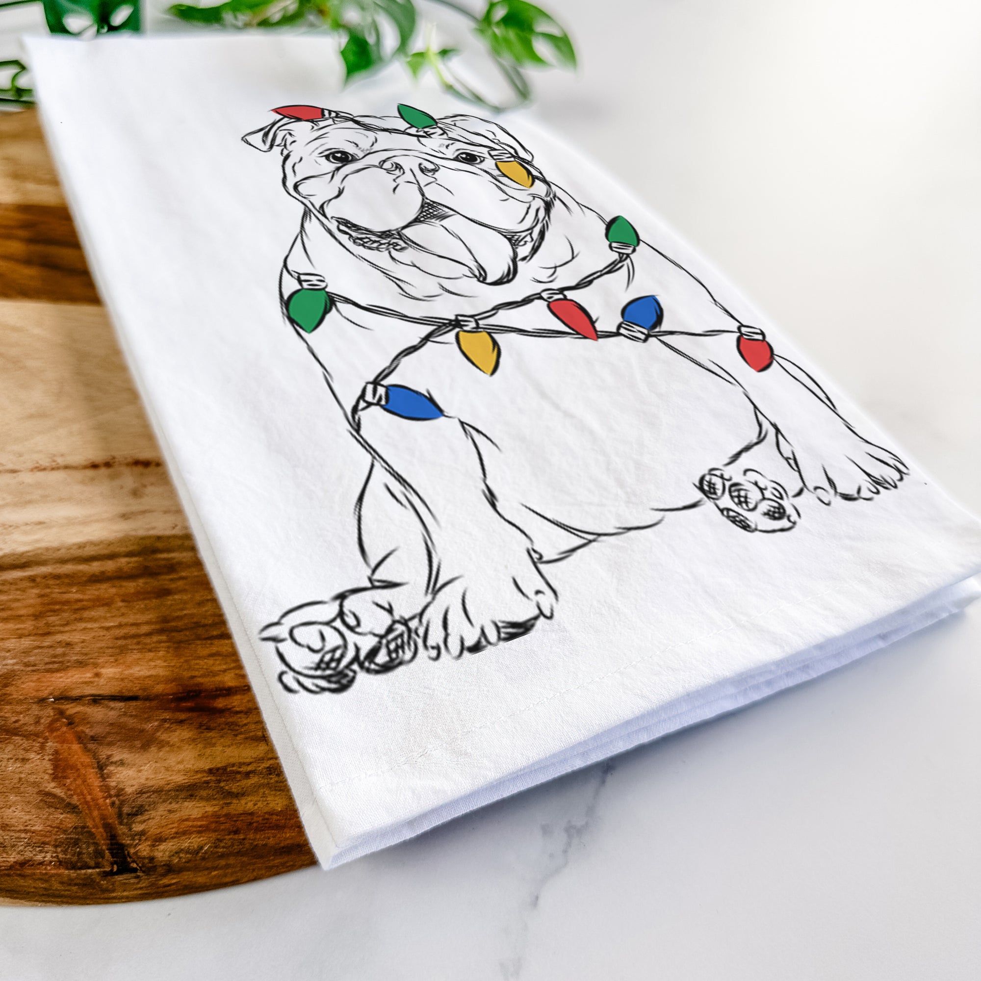 Tank the English Bulldog Tea Towel