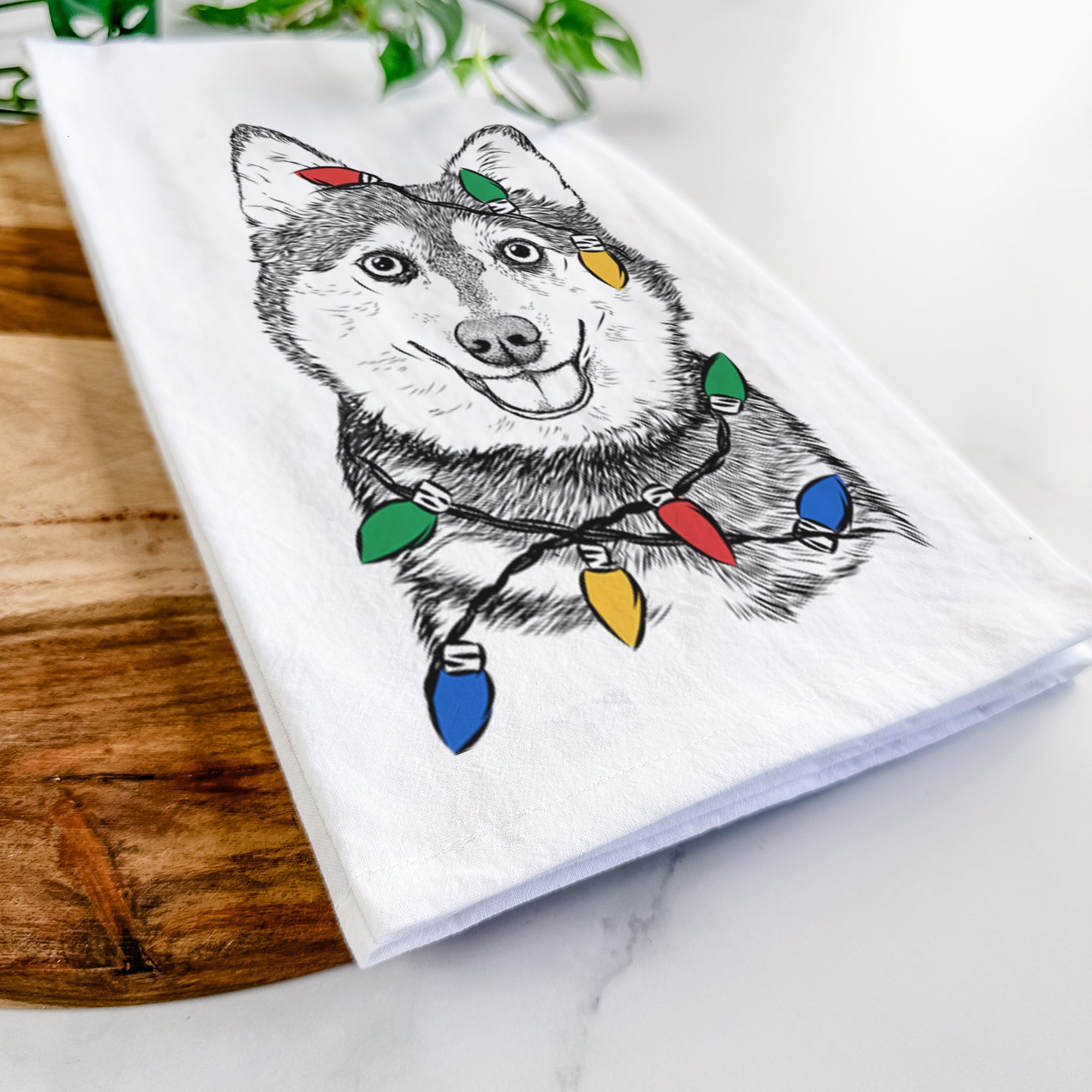 Tellie the Alaskan Klee Kai Tea Towel