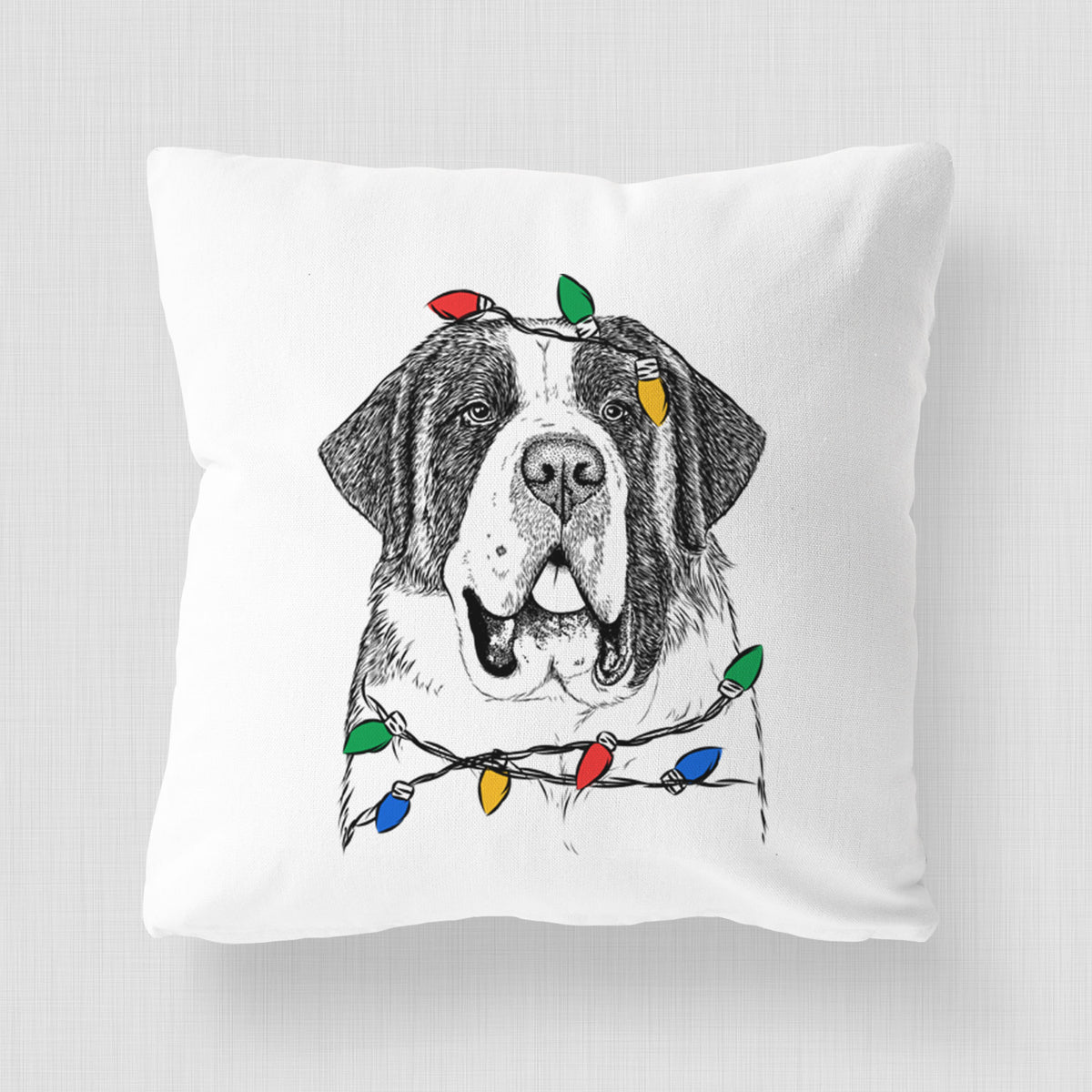 Thor the Saint Bernard - Throw Pillow Cover