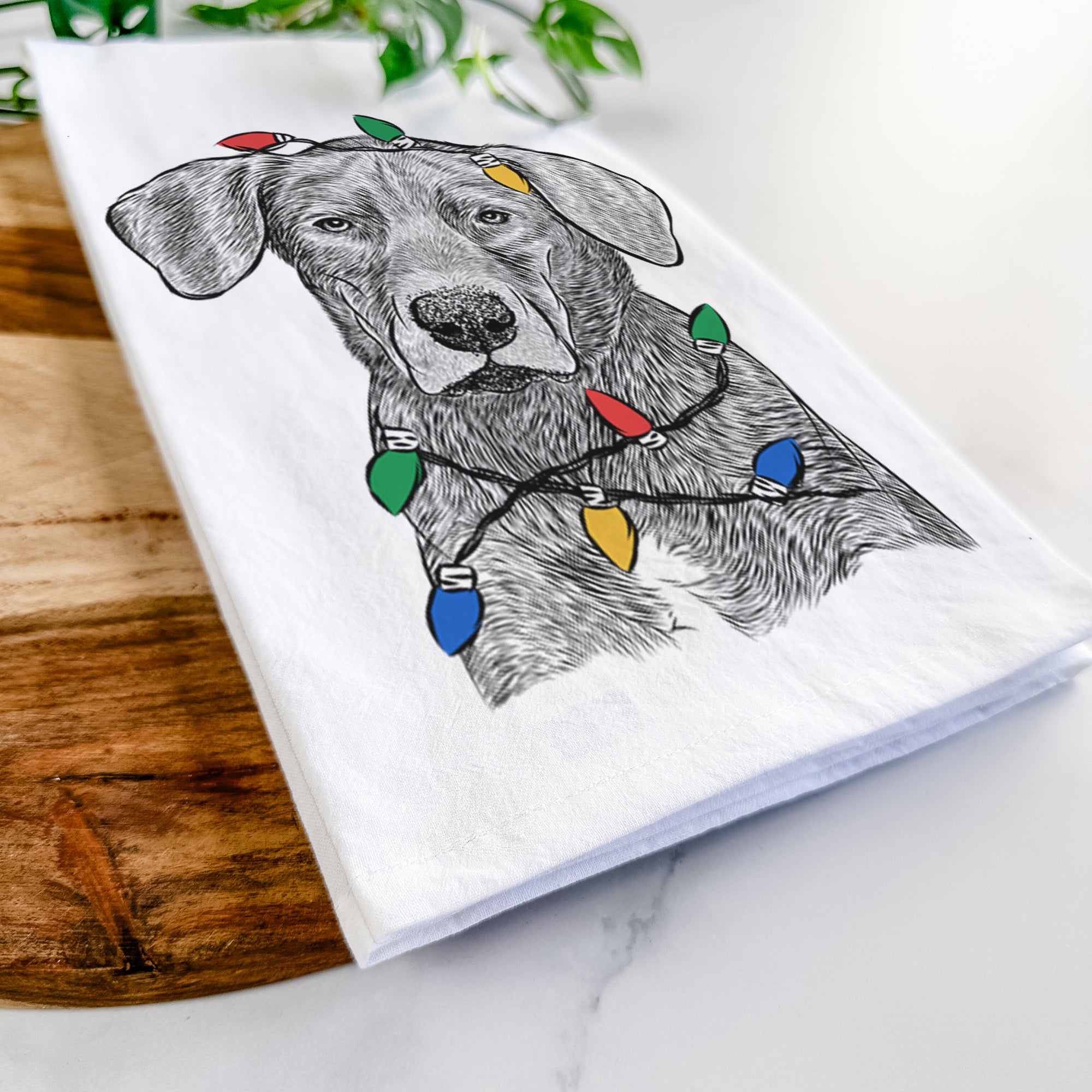 Tom the Lab Dane Mix Tea Towel