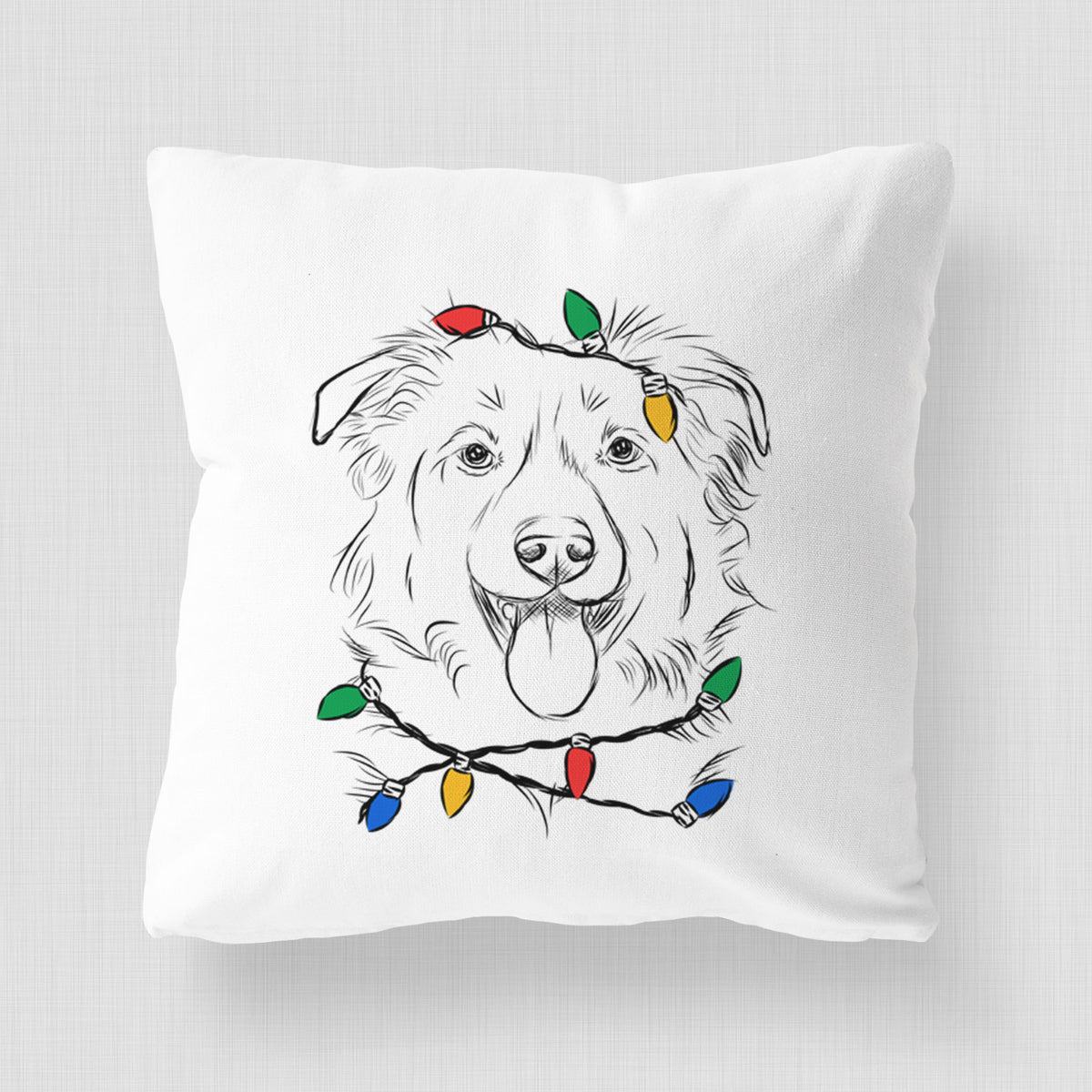 Tucker the Collie Shepherd - Throw Pillow Cover