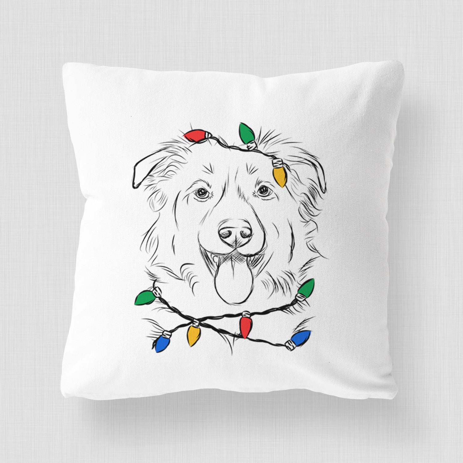 Tucker the Collie Shepherd - Throw Pillow Cover