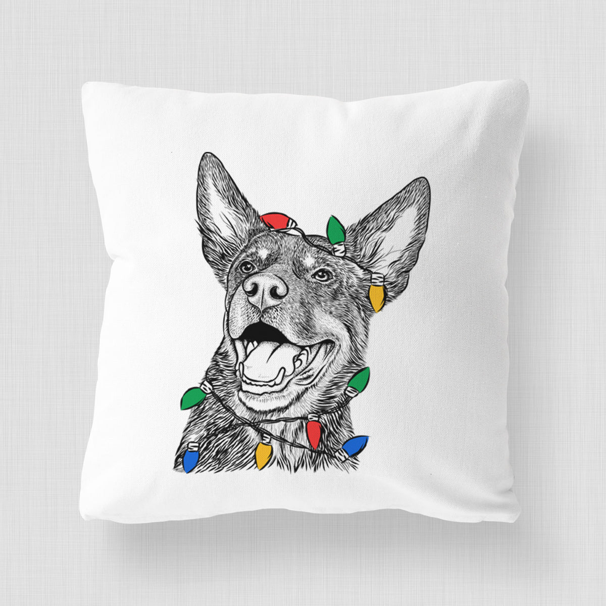 Tucker the Australian Kelpie - Throw Pillow Cover