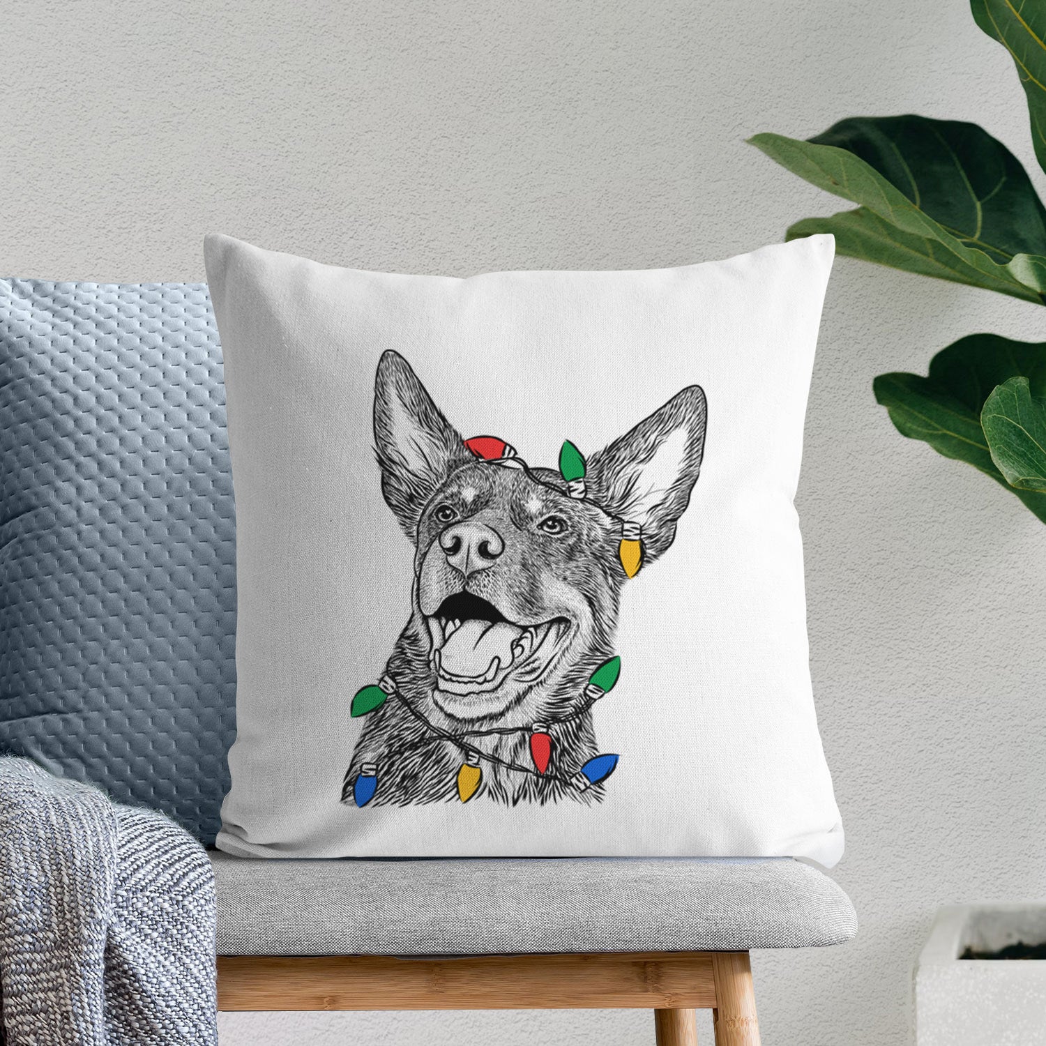 Tucker the Australian Kelpie - Throw Pillow Cover