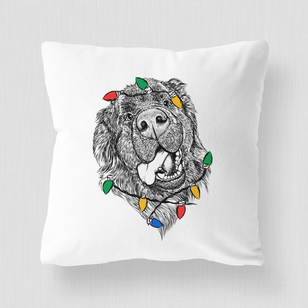 Tuna the Newfoundland - Throw Pillow Cover