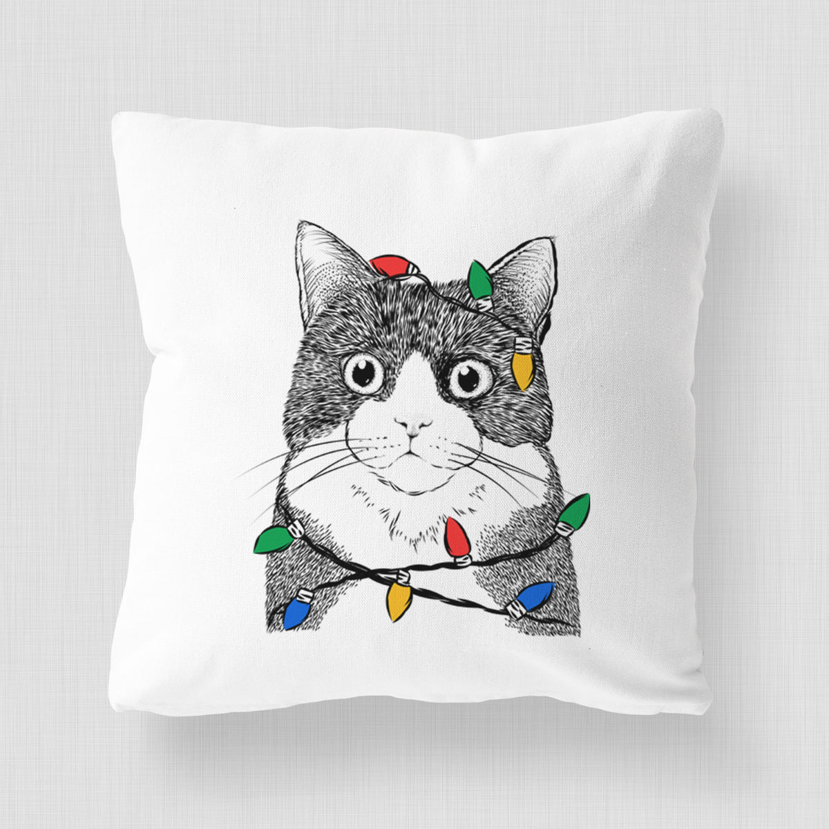 Tux the Tuxedo Cat - Throw Pillow Cover