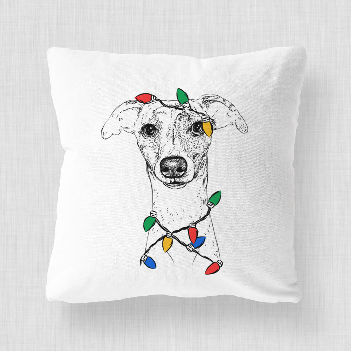 Twiggy the Whippet - Throw Pillow Cover