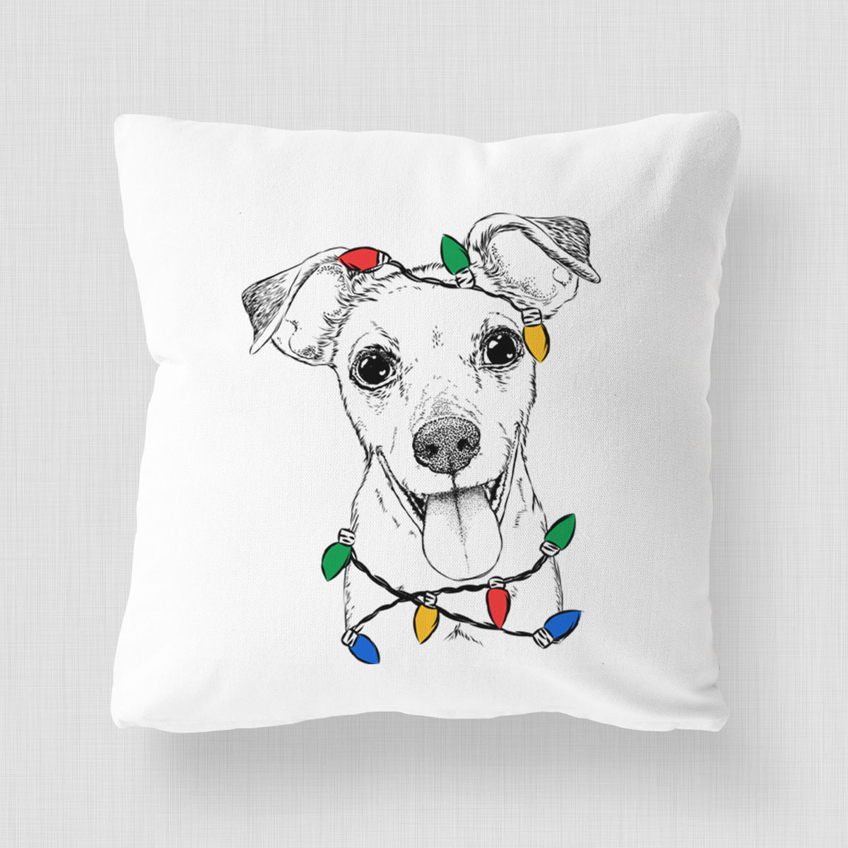 Tyler the Mixed Breed - Throw Pillow Cover