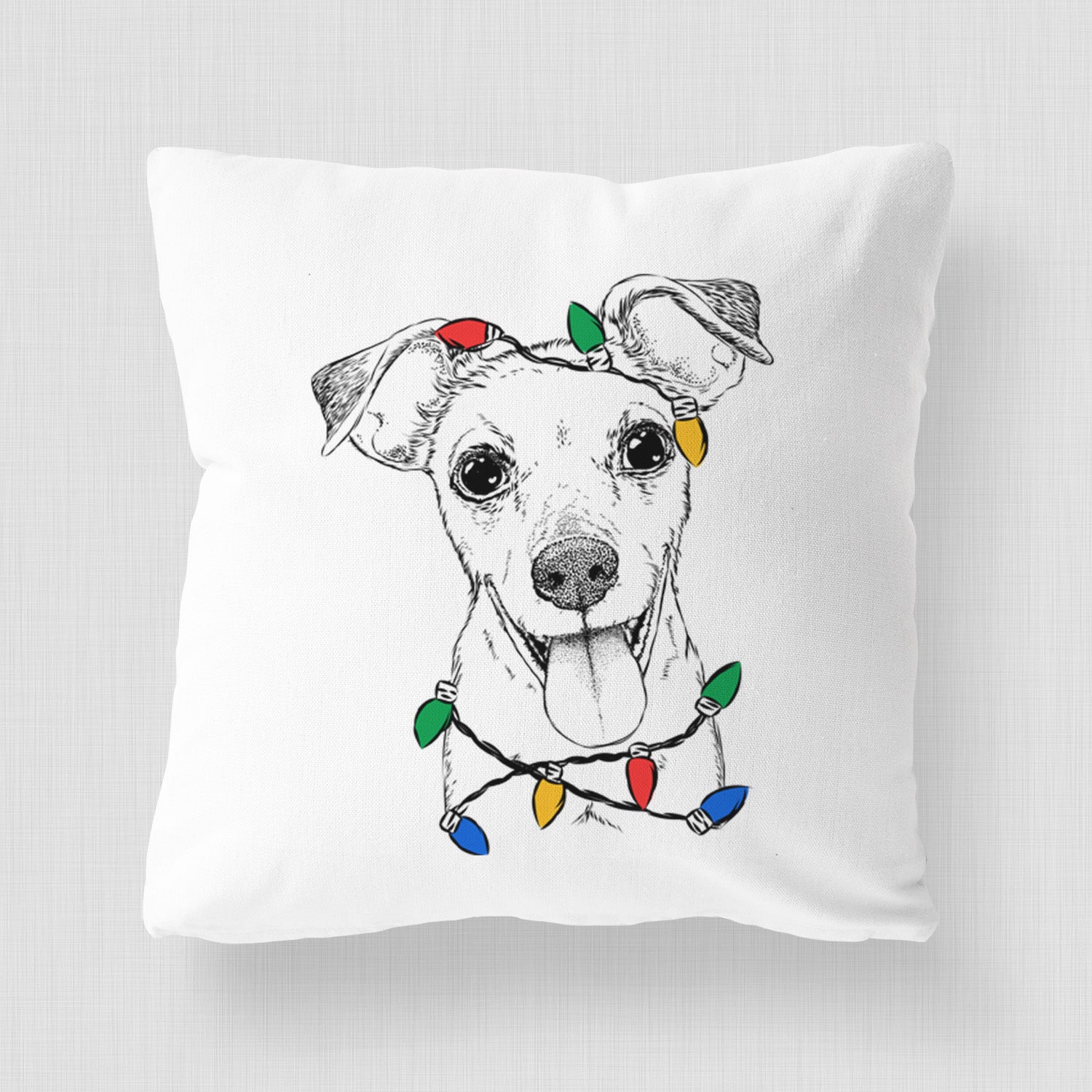 Tyler the Mixed Breed - Throw Pillow Cover