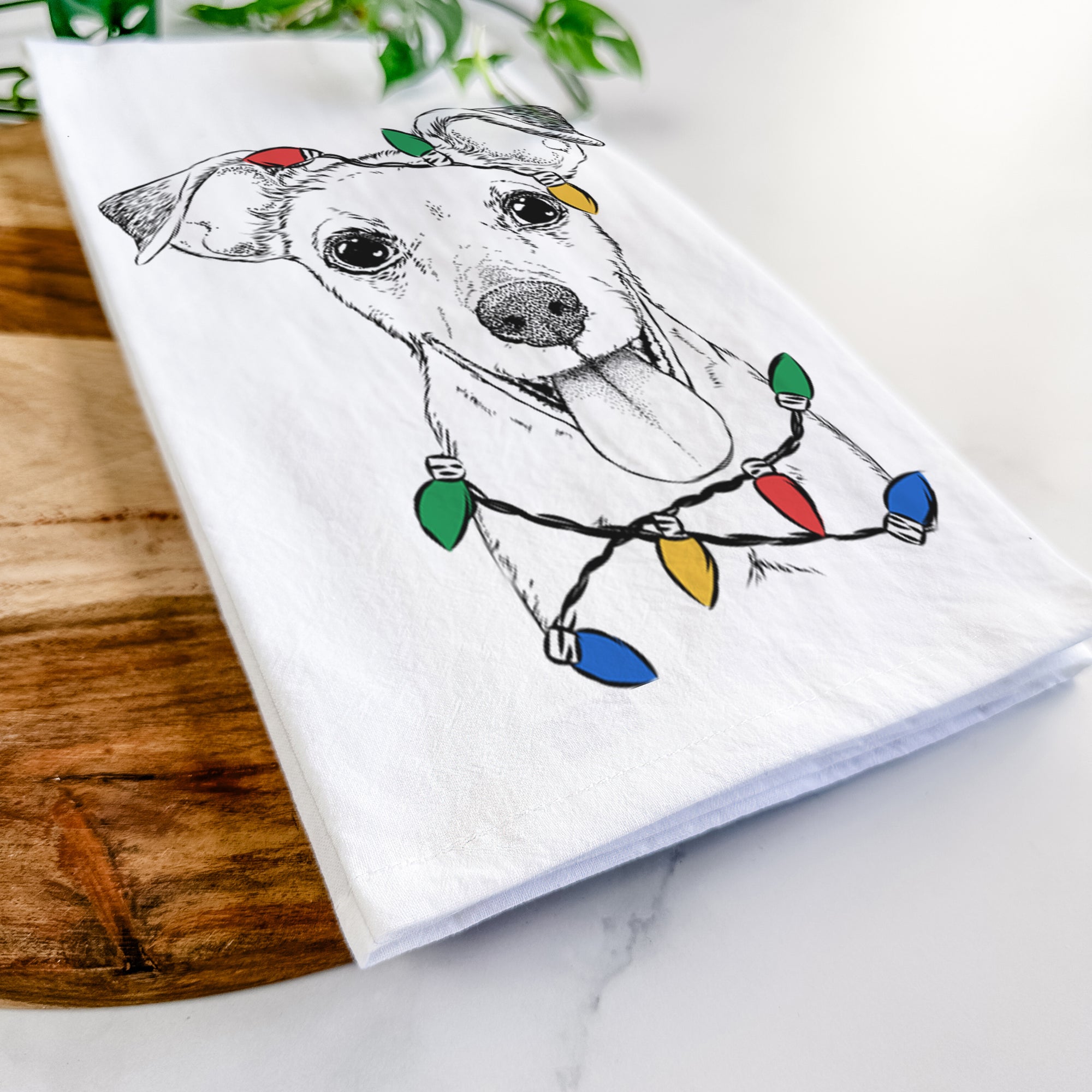 Tyler the Mixed Breed Tea Towel