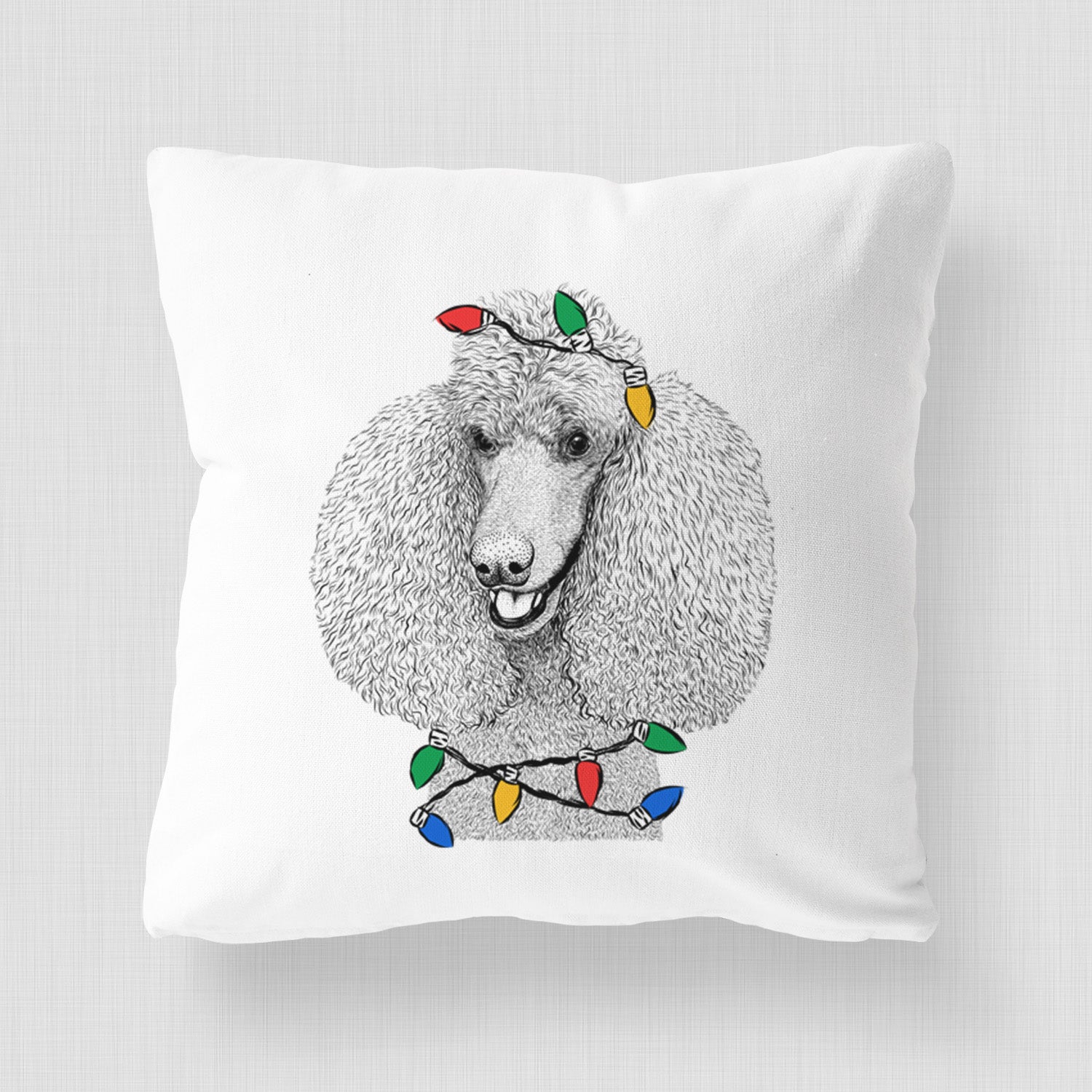 Uncle Tucker the Poodle - Throw Pillow Cover