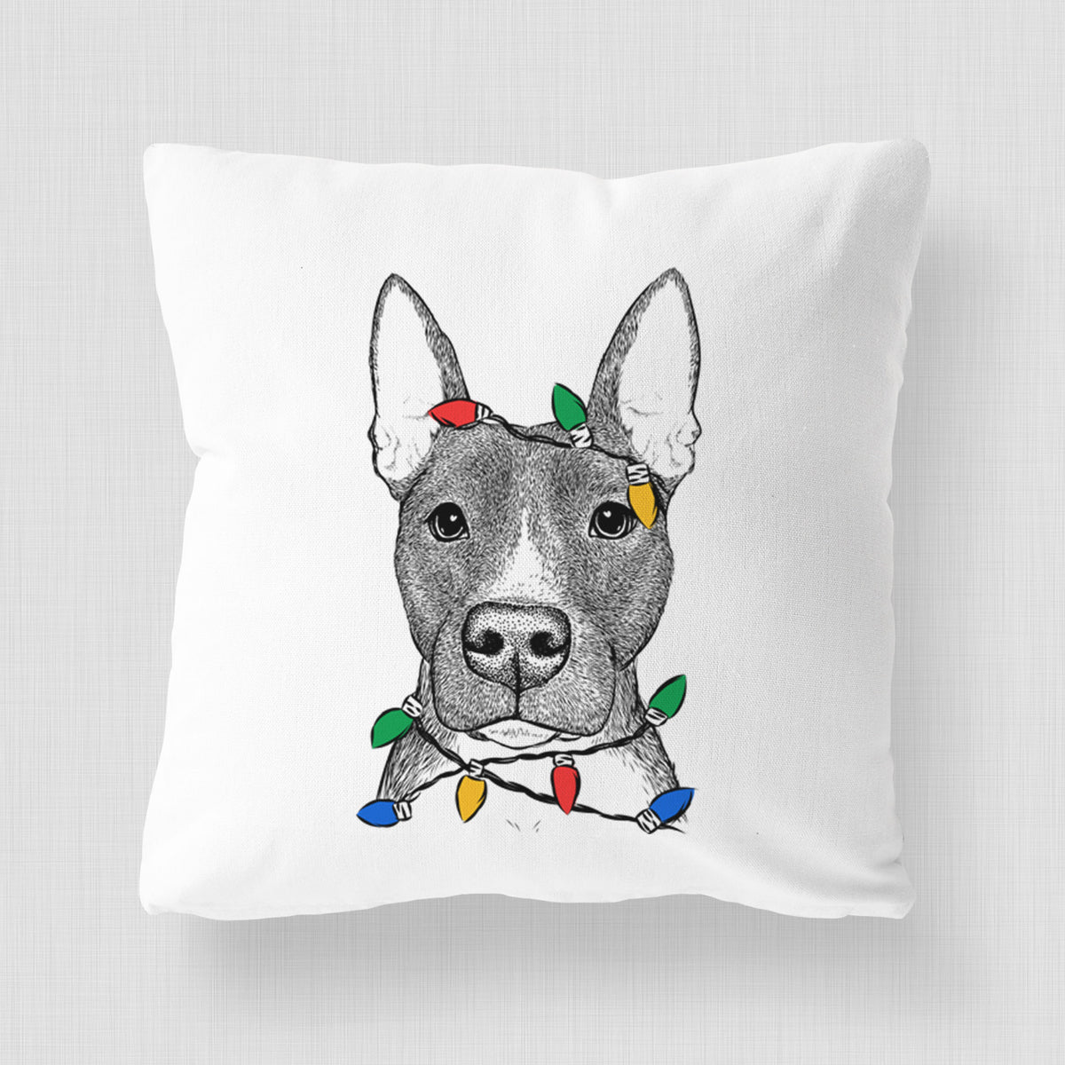 Violet the Pitbull - Throw Pillow Cover