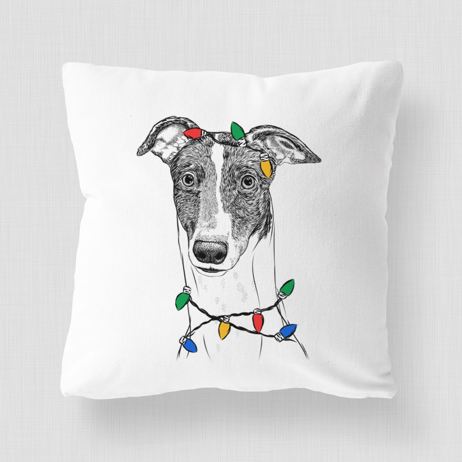 Vyncent the Greyhound - Throw Pillow Cover