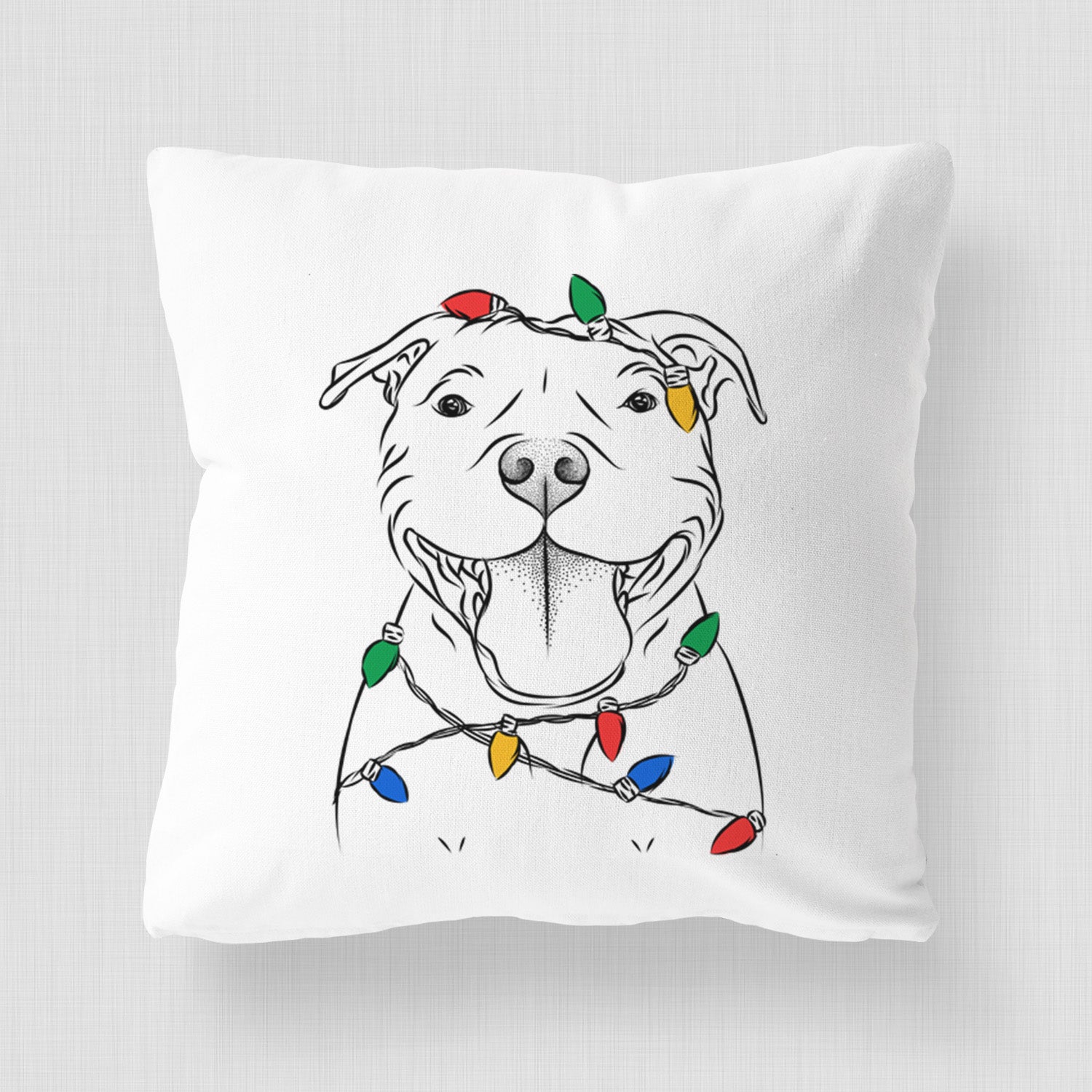 Wafer the Staffordshire Bull Terrier - Throw Pillow Cover