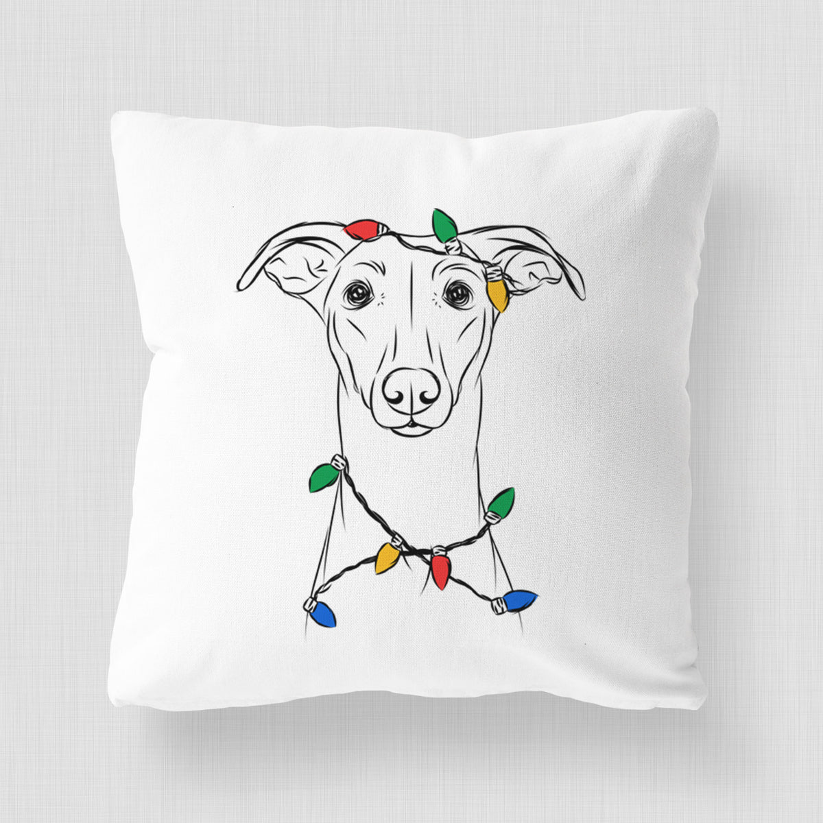 Wallace the Whippet - Throw Pillow Cover