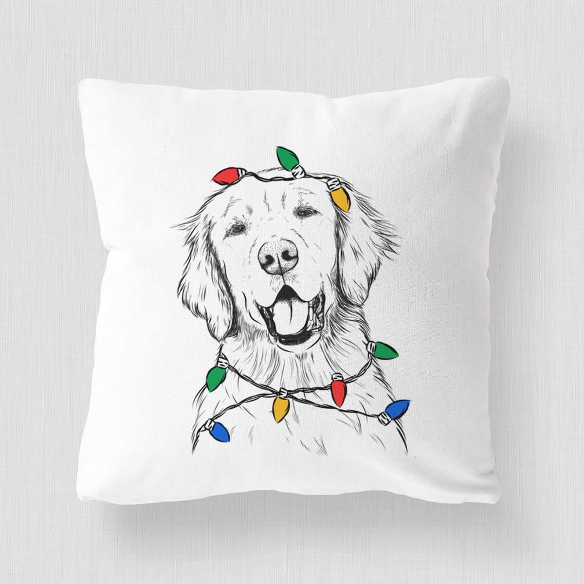 Wallace the Golden Retriever - Throw Pillow Cover