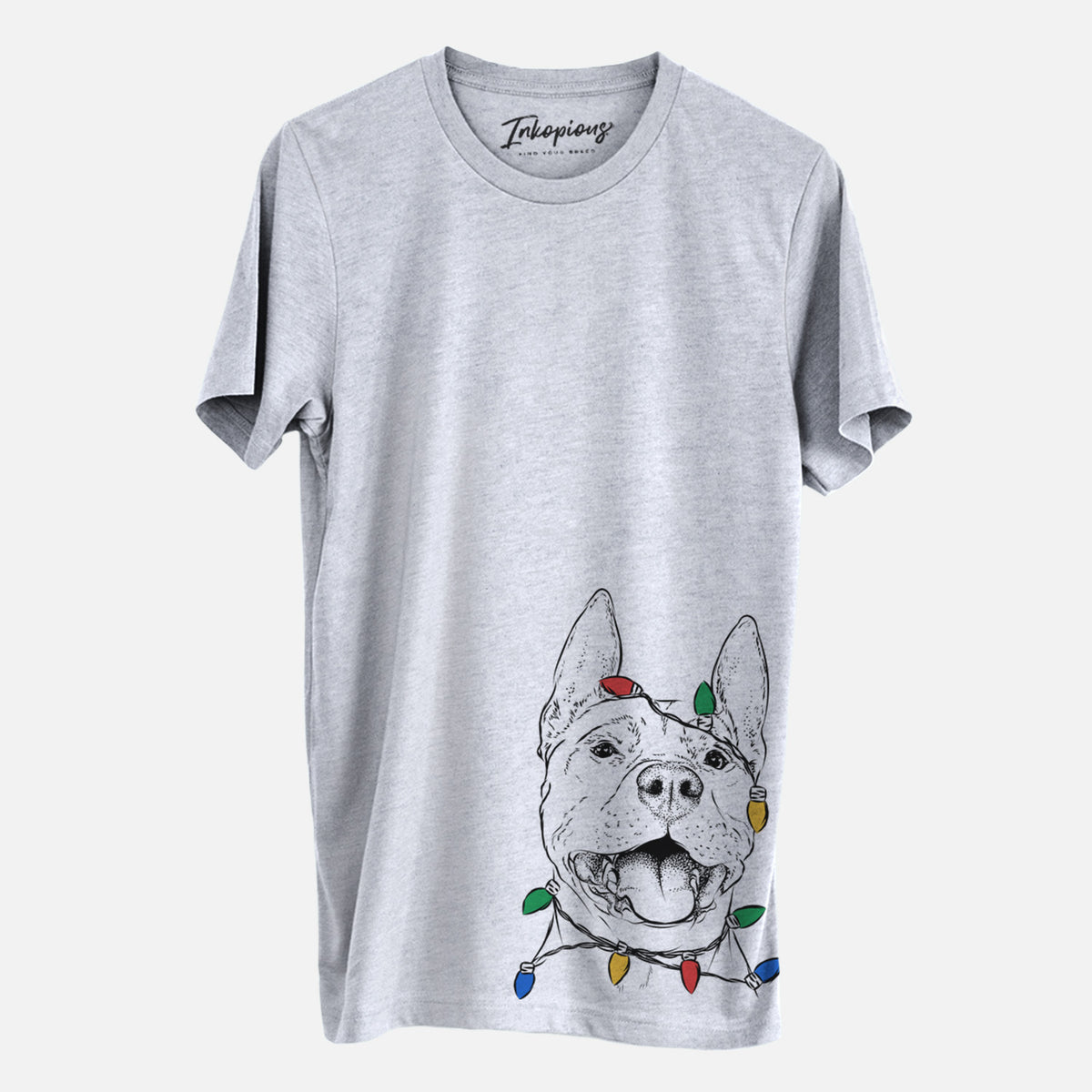 Christmas Lights Wally the Pitbull - Unisex Crewneck