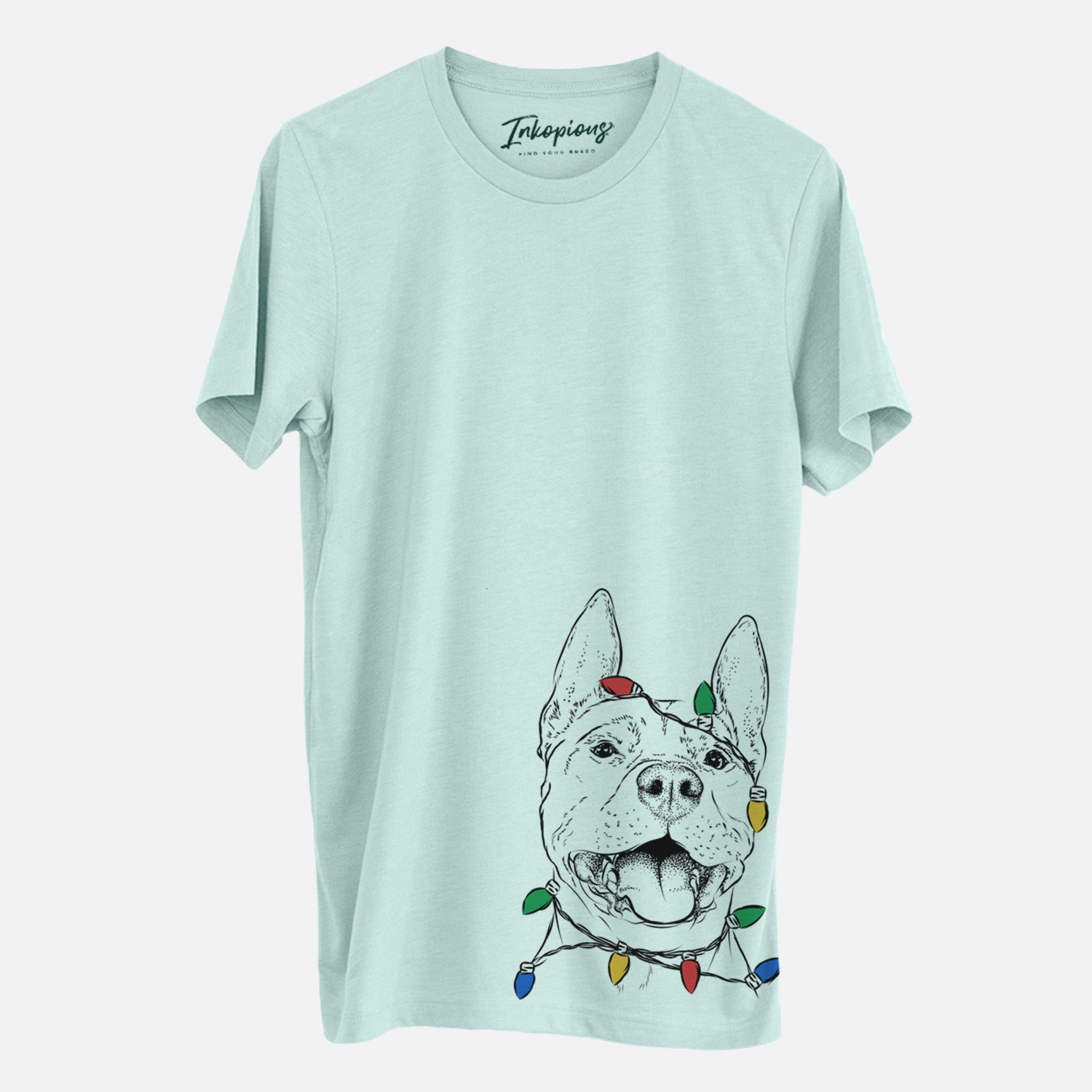 Christmas Lights Wally the Pitbull - Unisex Crewneck