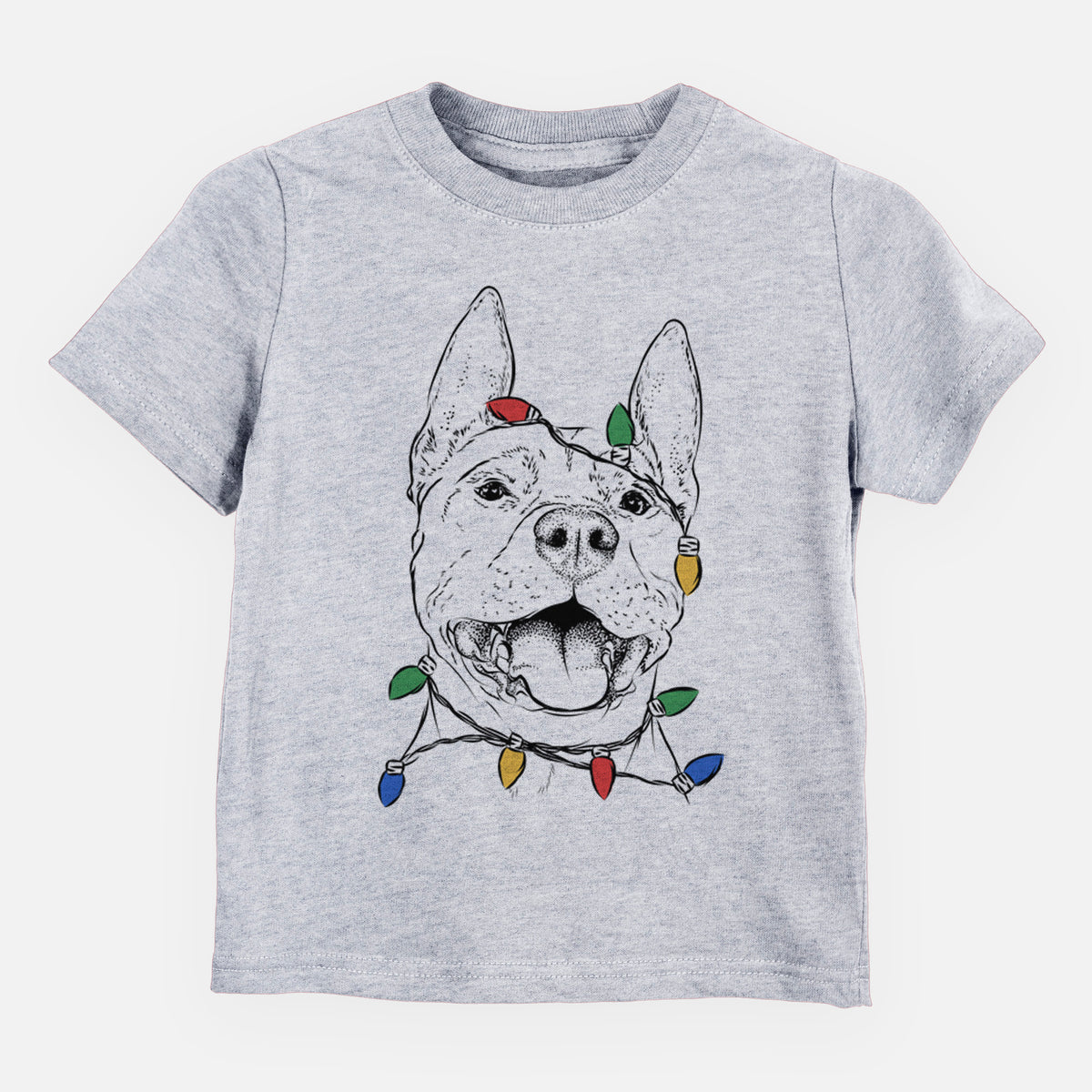 Christmas Lights Wally the Pitbull - Kids/Youth/Toddler Shirt