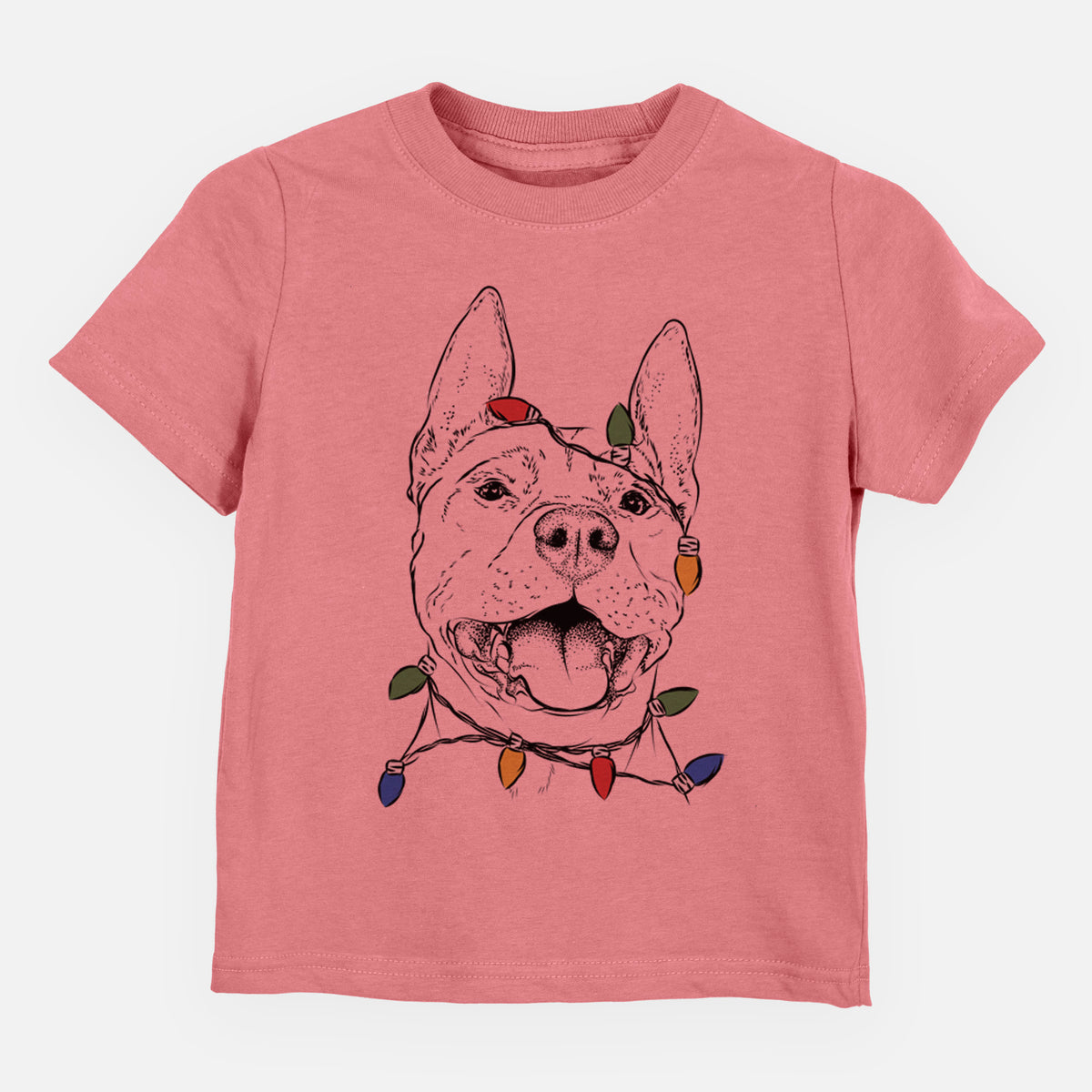 Christmas Lights Wally the Pitbull - Kids/Youth/Toddler Shirt