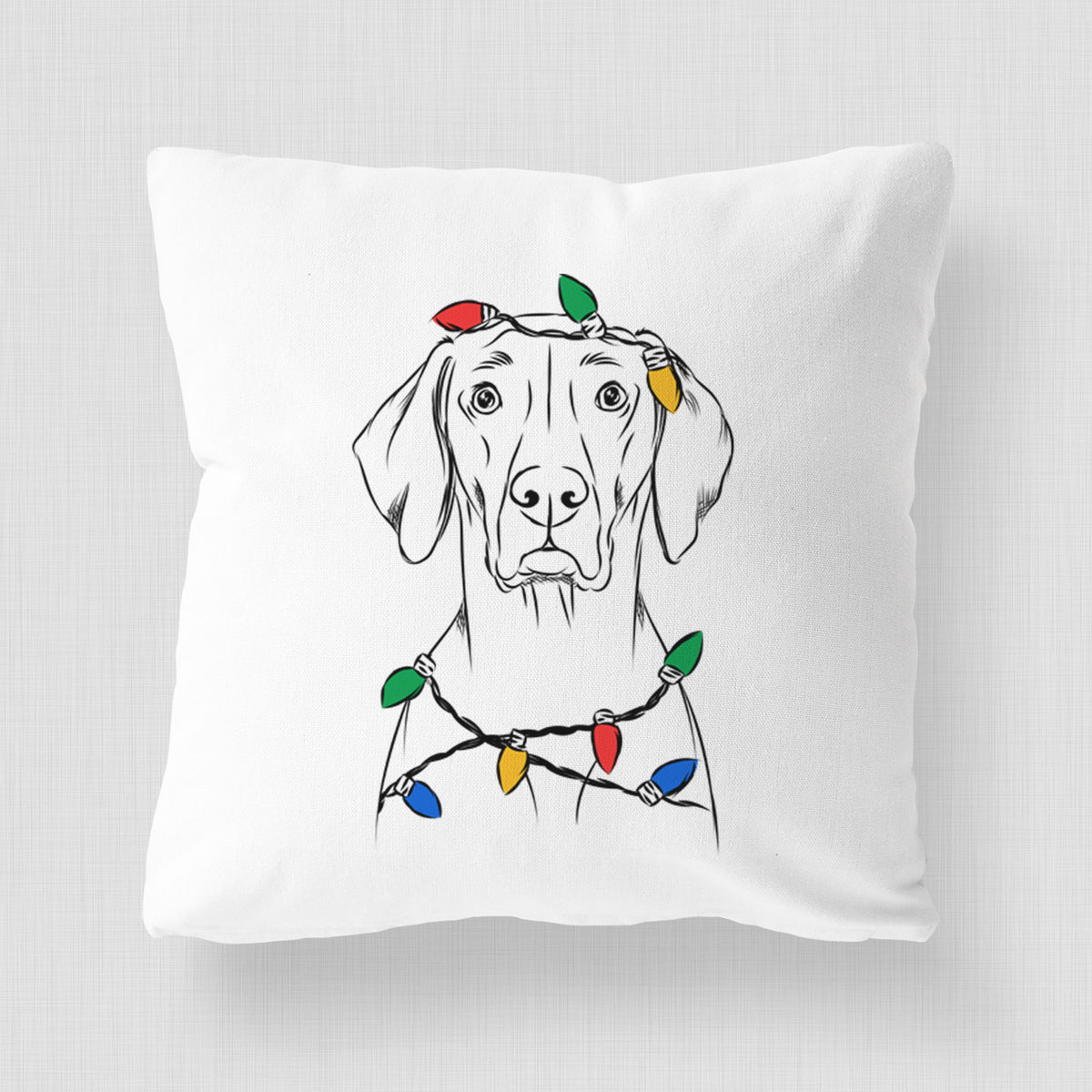 Walter the Weimaraner - Throw Pillow Cover