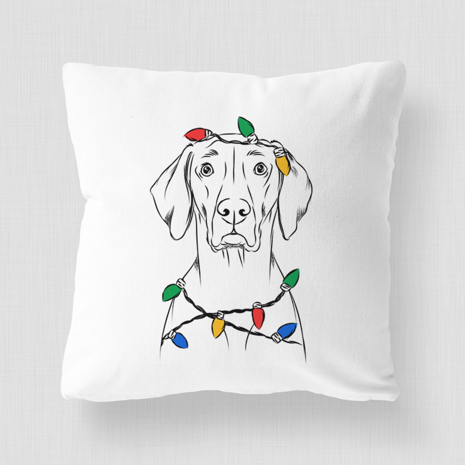 Walter the Weimaraner - Throw Pillow Cover